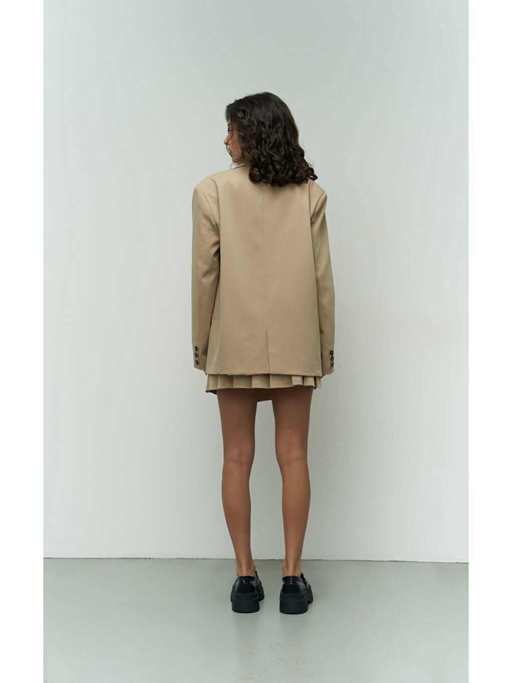 Bej Pietro Yelekli Vizon Blazer-3