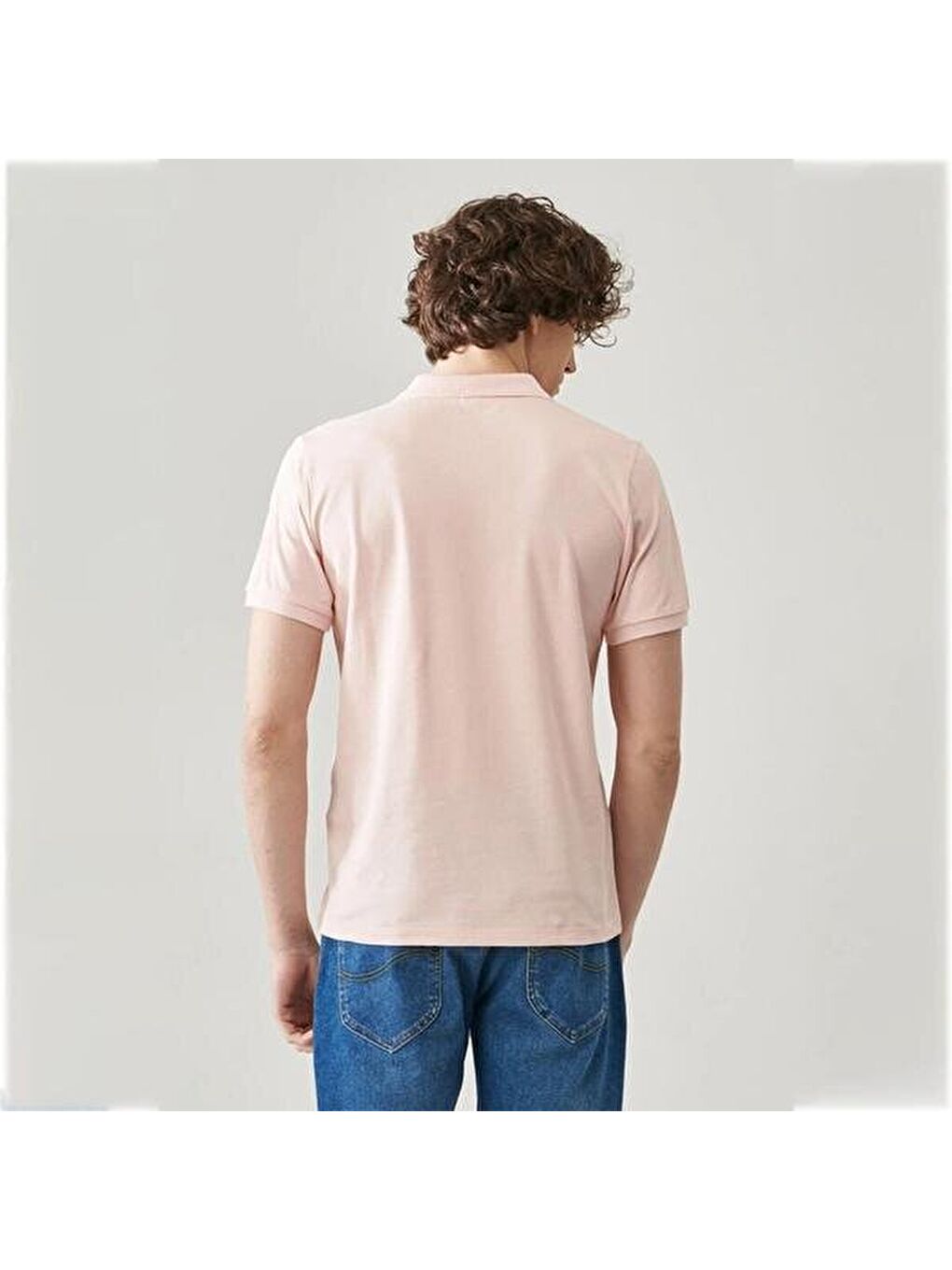 Erkek Pembe Polo Yaka Tişört-1