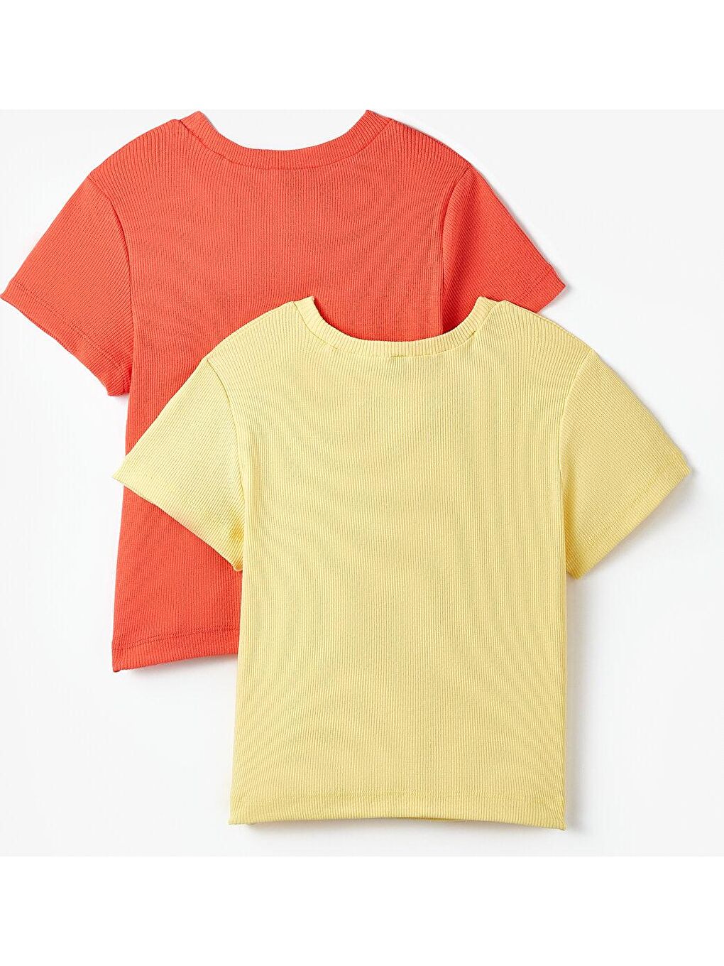 June Sarı Kız Çocuk 2li Kaşkorse Basic Tshirt