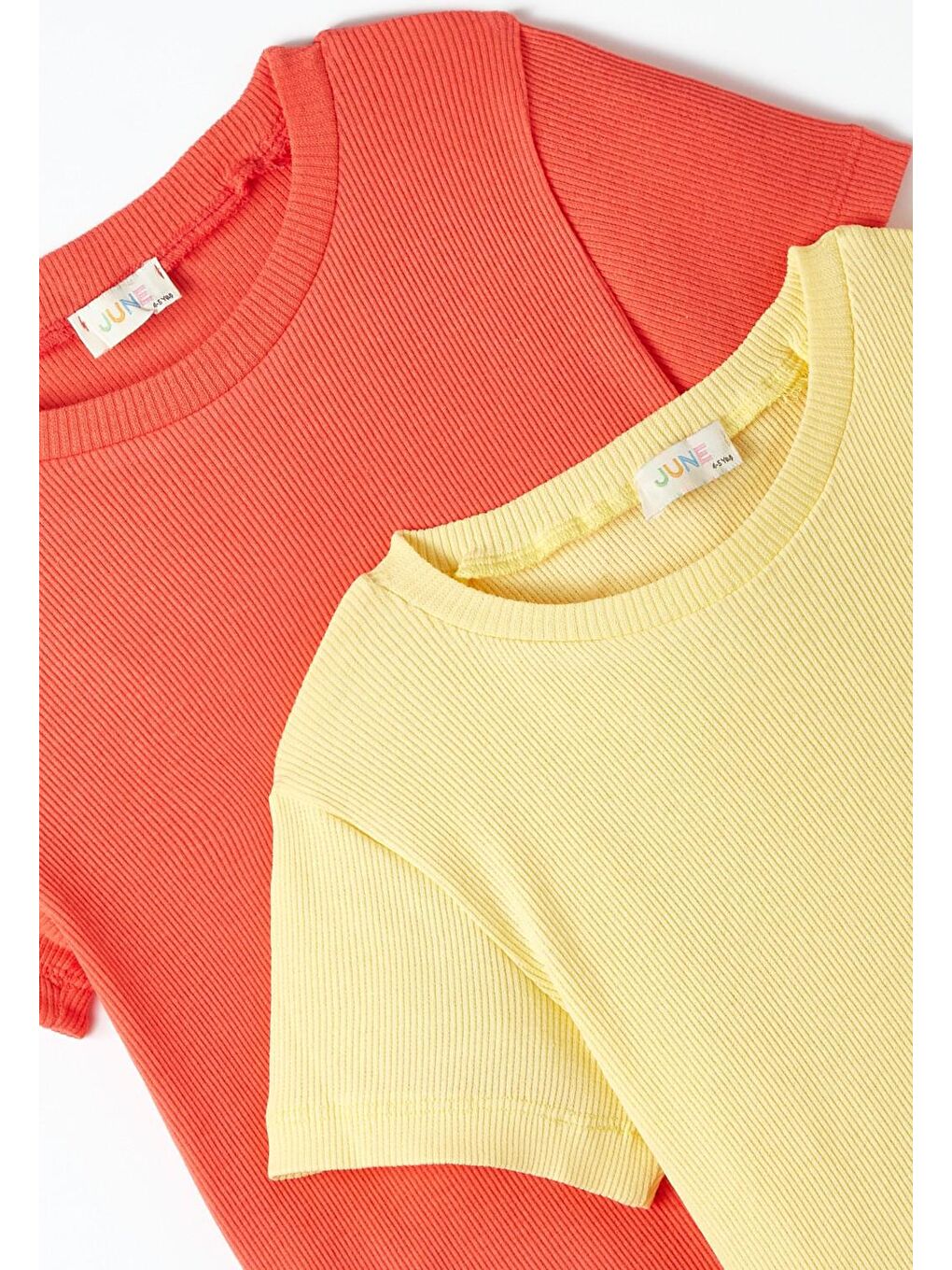 June Sarı Kız Çocuk 2li Kaşkorse Basic Tshirt - 2