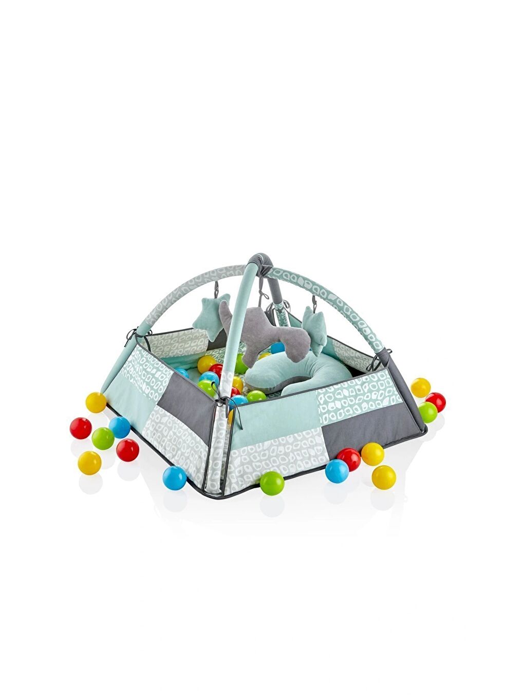 690 Oyuncaklı Toplu Oyun Aktivite Halısı Yeşil-3