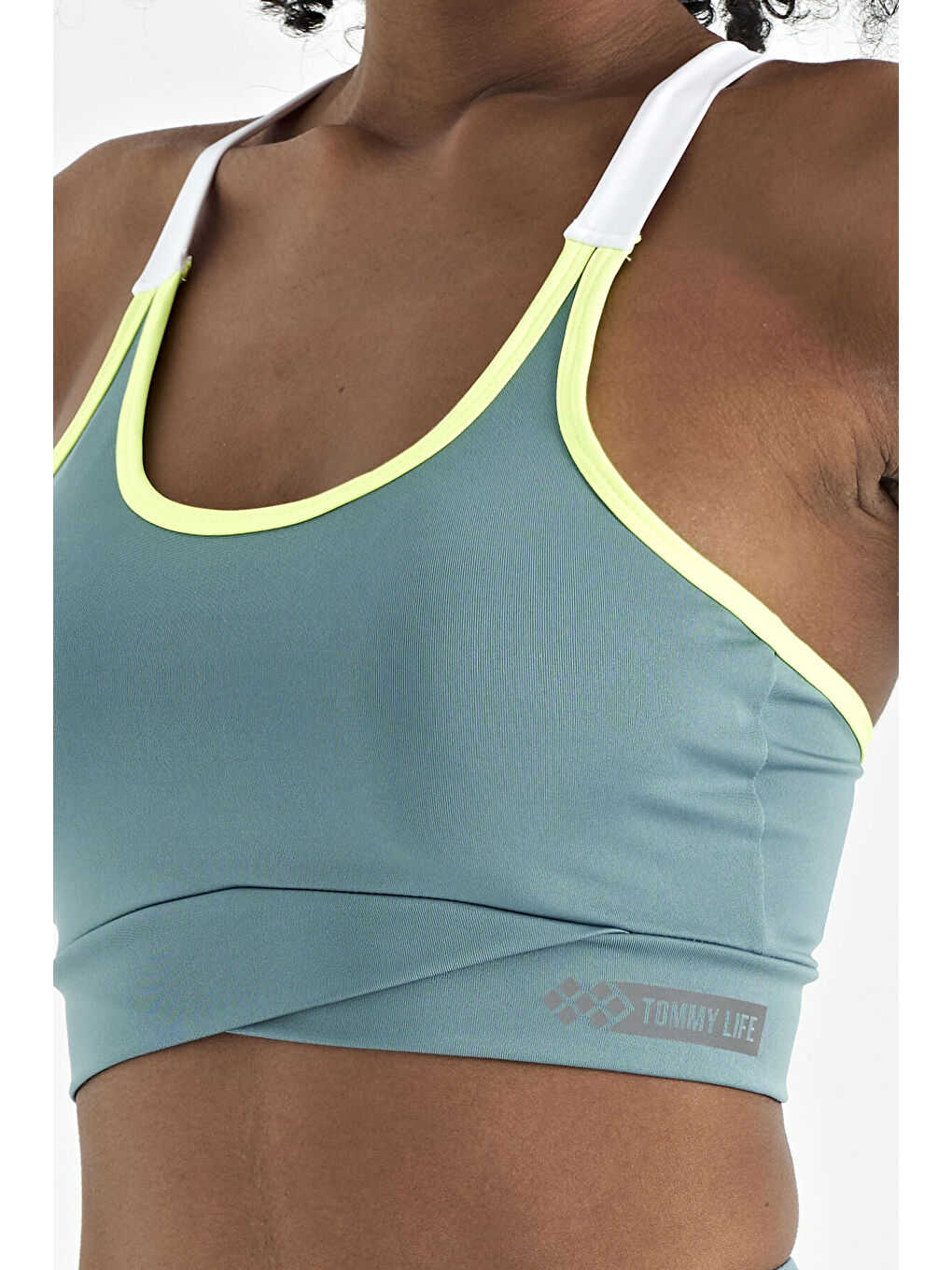 Mint Yeşili Sırt Detaylı Askılı Dar Kalıp Kadın Büstiyer - 97254-8