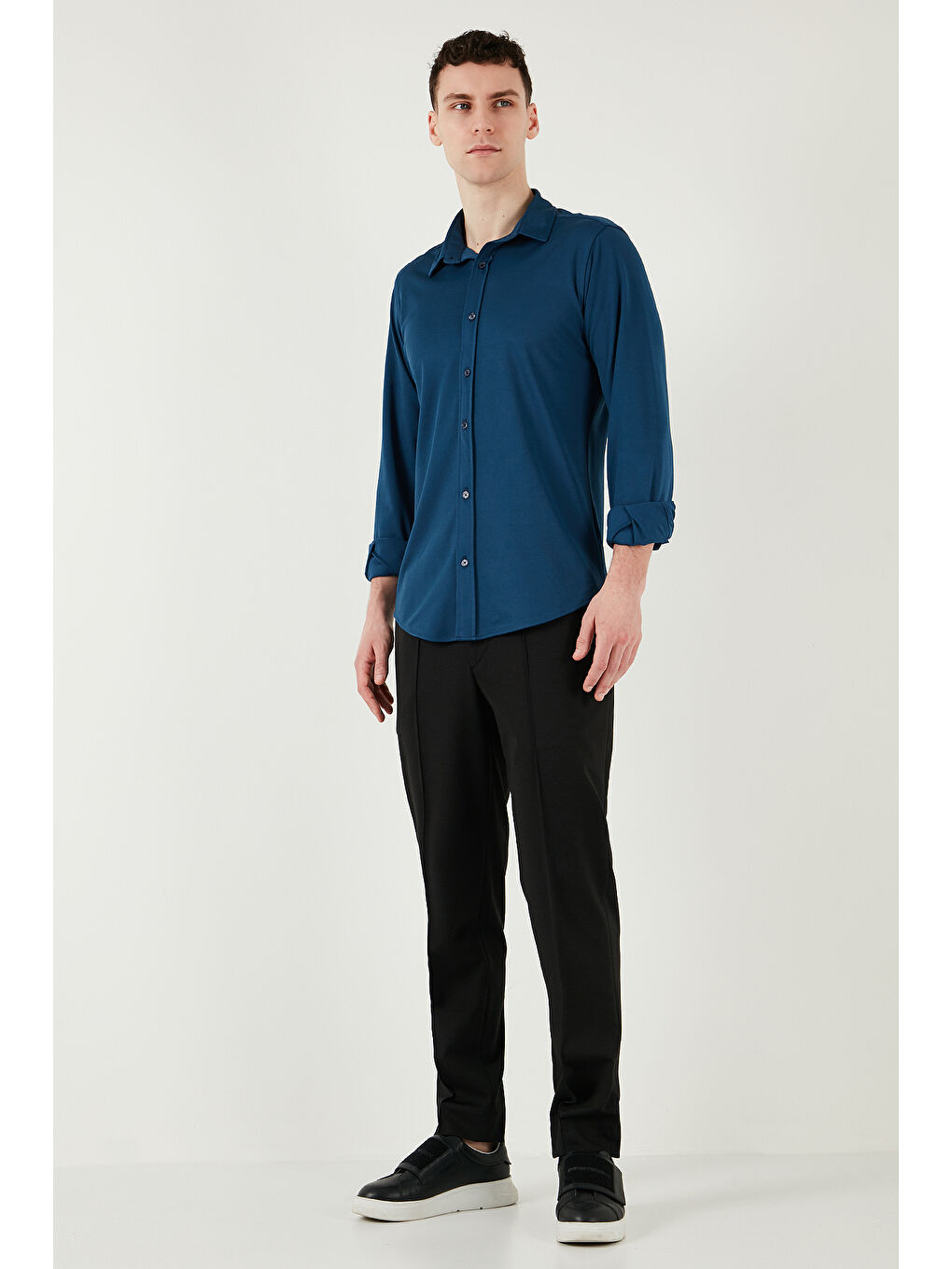 İndigo Pamuklu Regular Fit Düz Yaka %100 Pamuk Gömlek CF25S119628-2