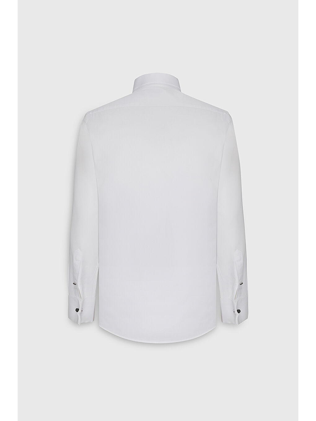 Erkek Beyaz Slim Fit Dar Kesim Ata Yaka %100 Pamuk Gömlek-8