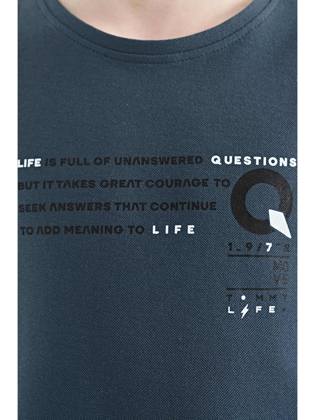 Orman Yeşili Baskı Detaylı O Yaka Standart Kalıp Erkek Çocuk Tişört - 11145-2