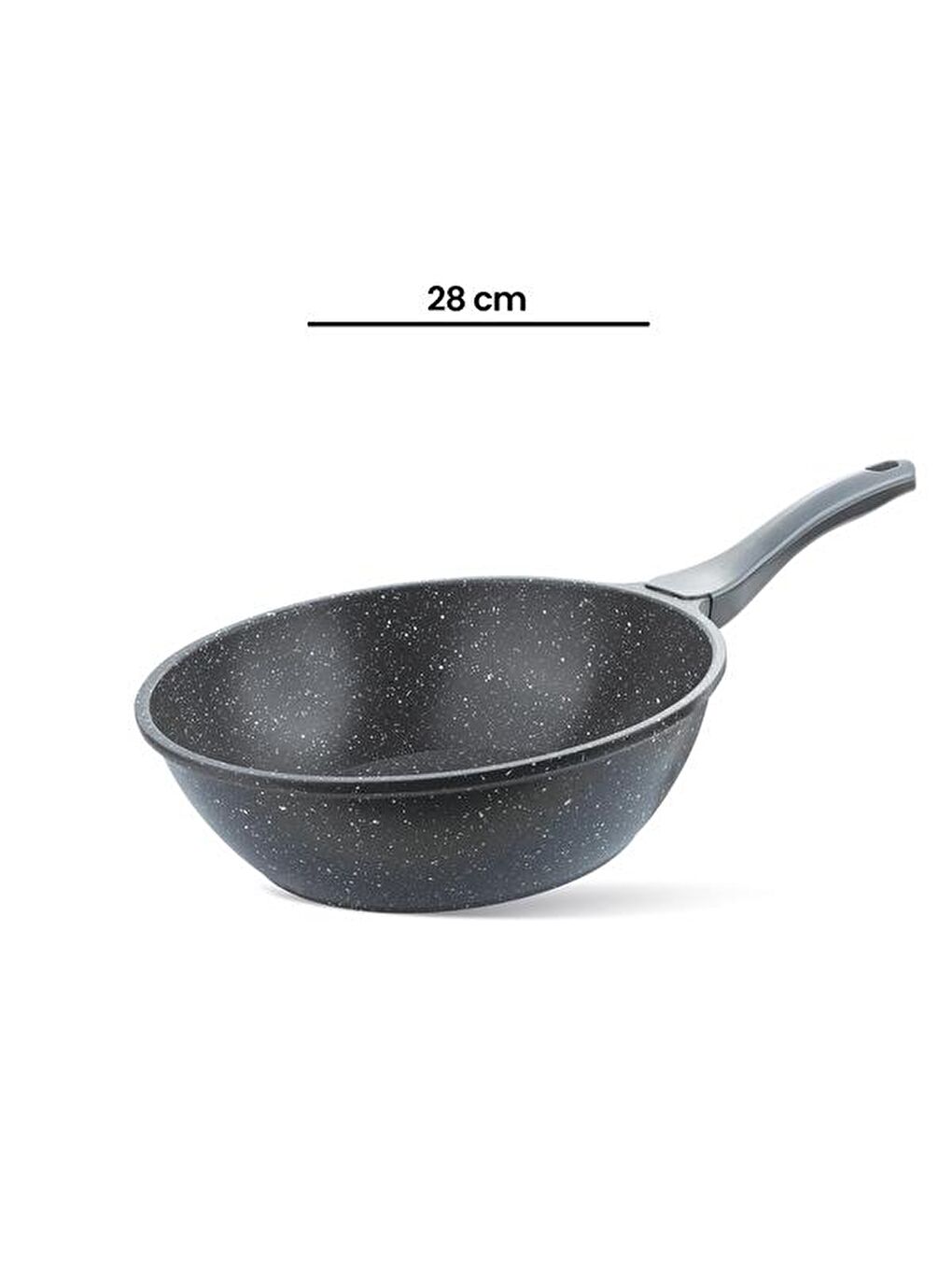 Gri Granit Wok Tava - 28 cm-1