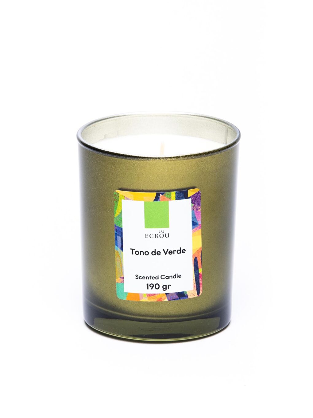 Turuncu Silindir Kutu Mum Tono de Verde 190 gr-1