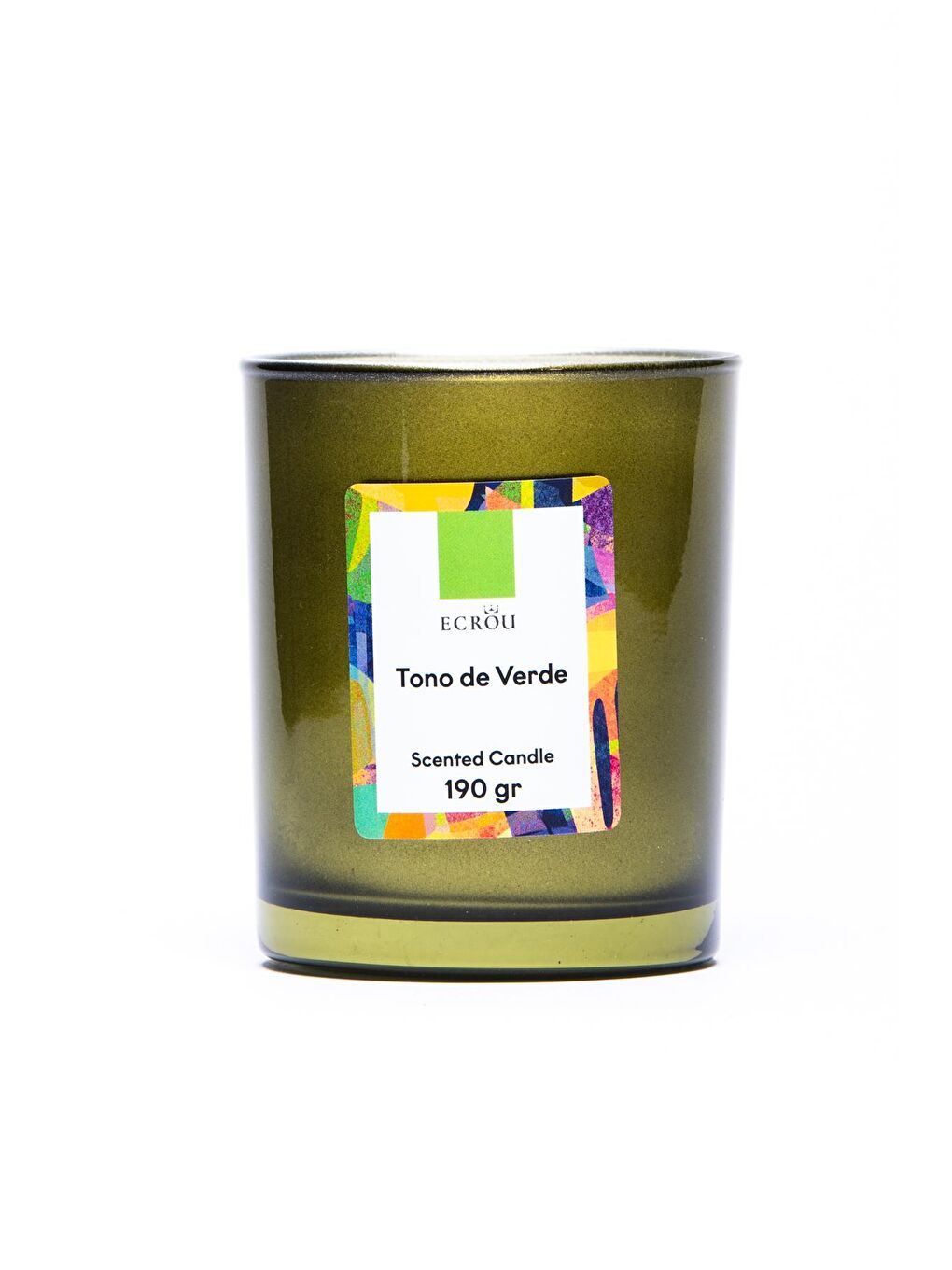 Turuncu Silindir Kutu Mum Tono de Verde 190 gr-2