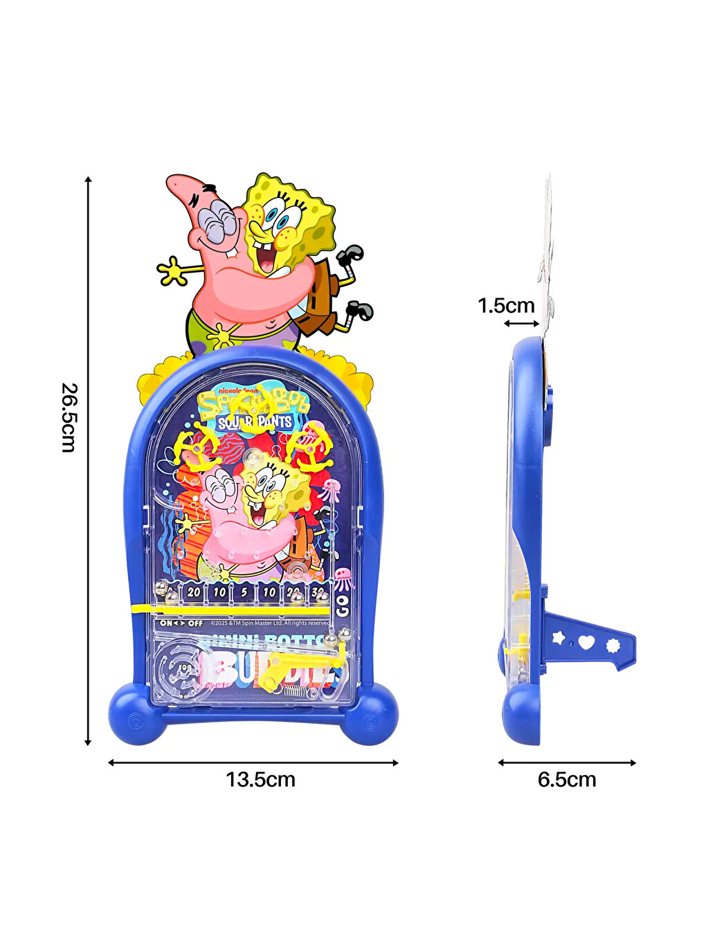 Pinball Oyunu Spongebob Nostaljik Retro Eğitici El Oyunu Pilsiz 2+ Yaş Çocuk Oyuncak-2