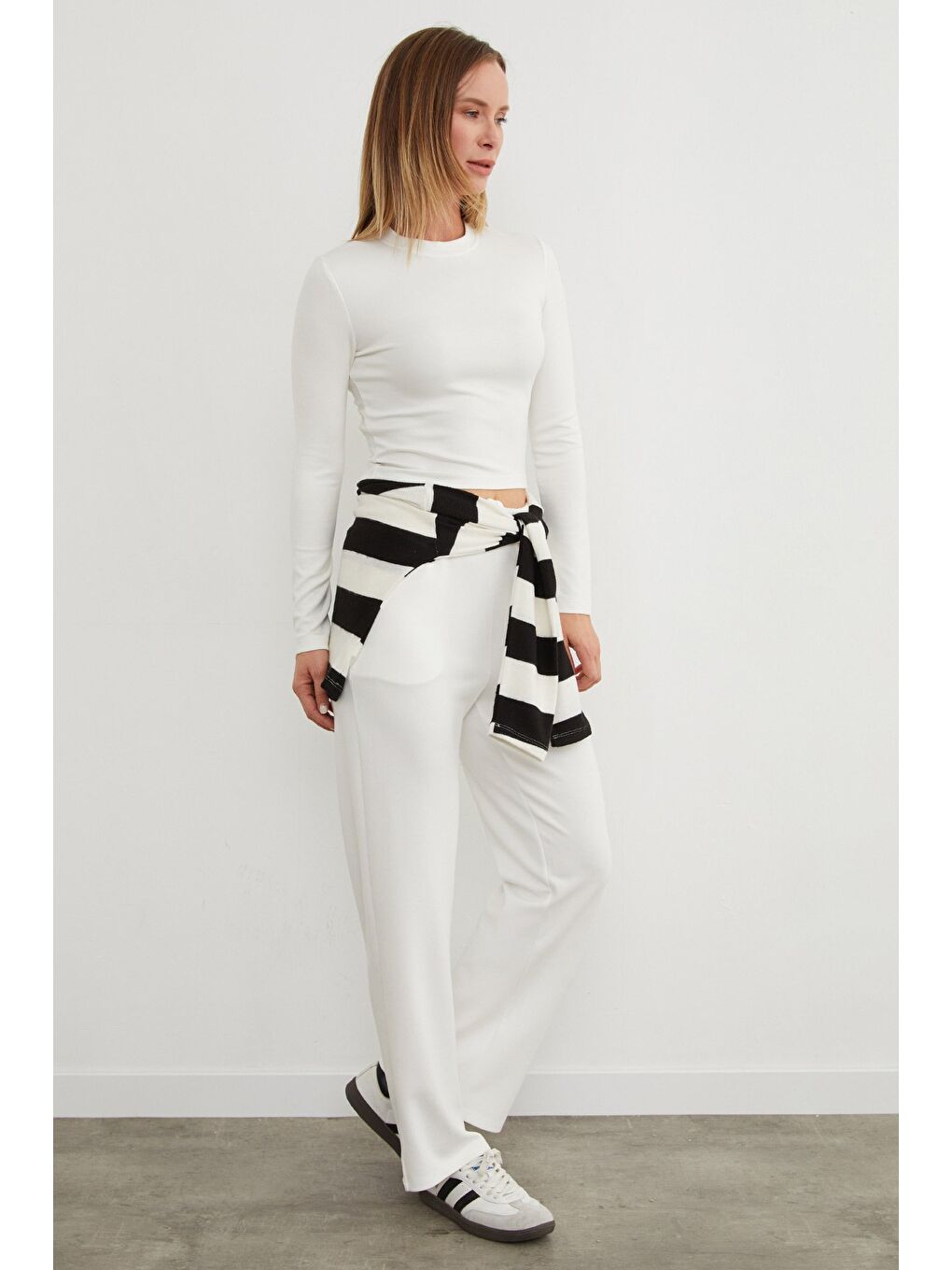 Ekru Basic Beli Bağlamalı 2 Li Modal Takım-1