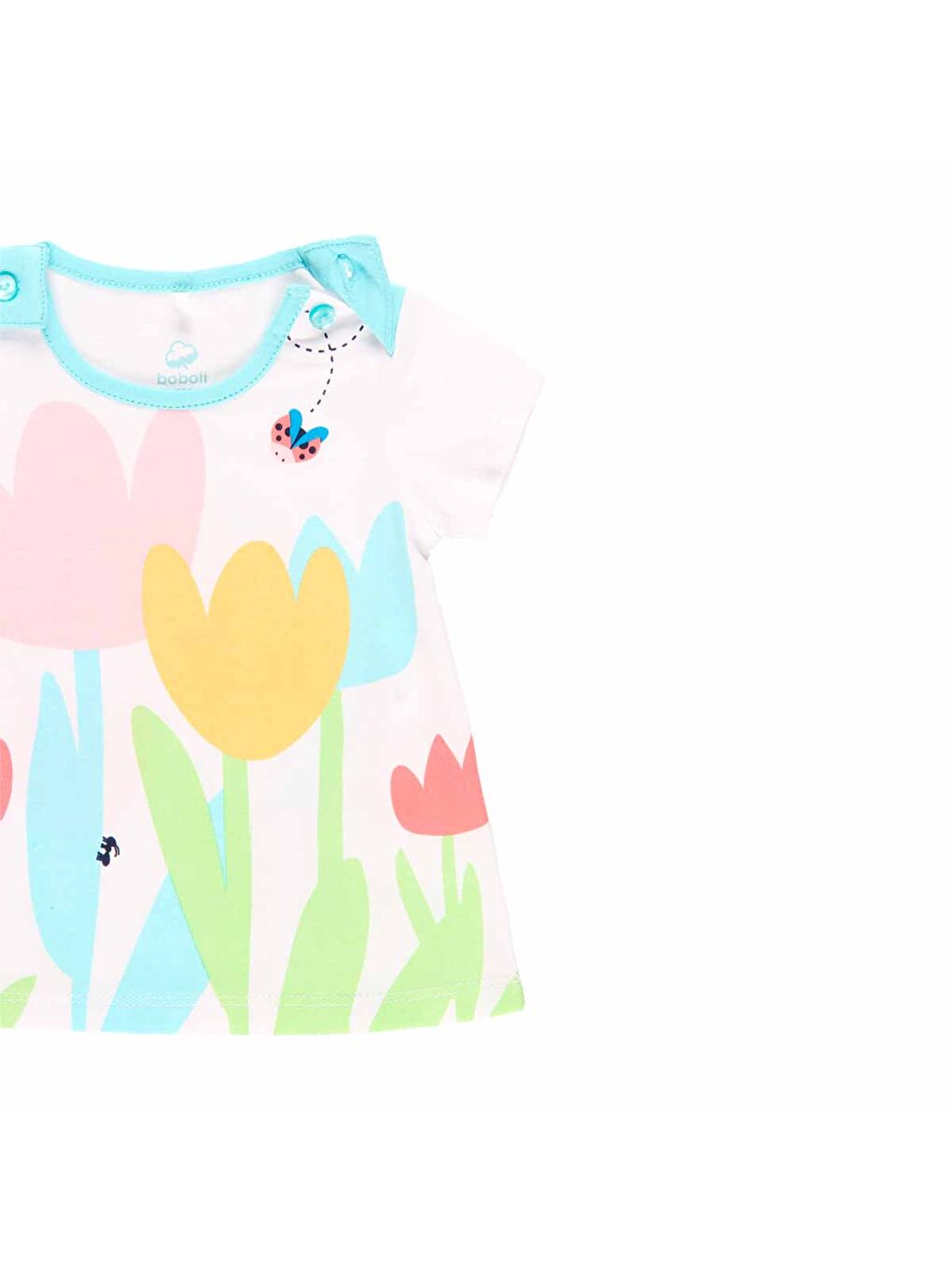 Kız Bebek Pamuk Elbise Beyaz-2