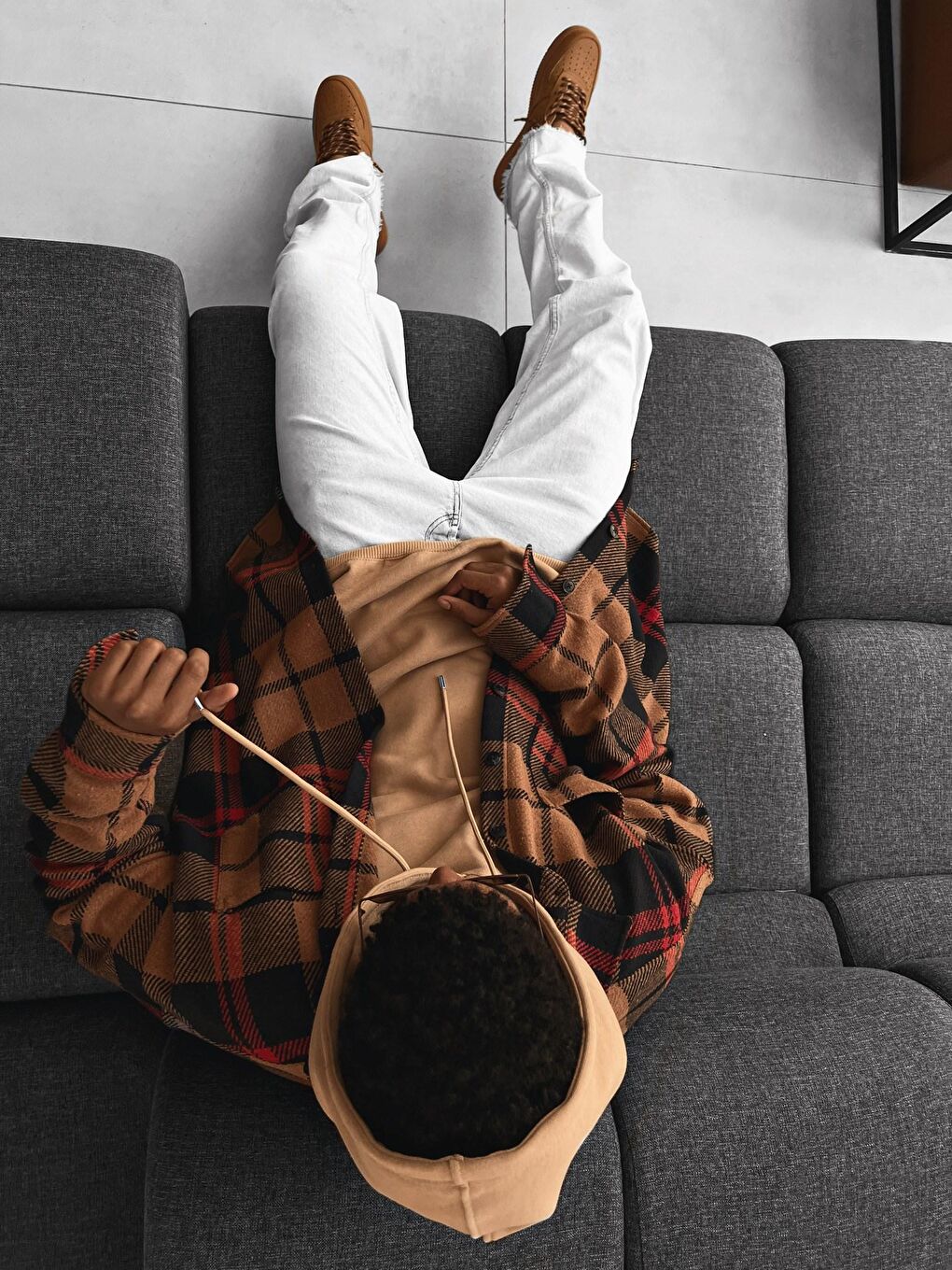 Kahverengi Erkek Oversize Oduncu Gömlek Kahve-1