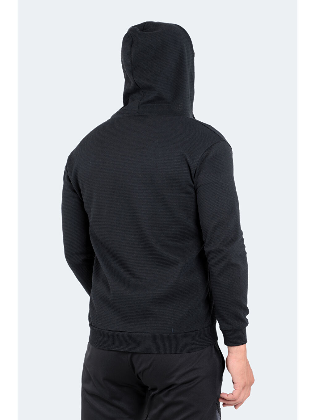 Kırmızı SQUAT  Erkek Fermuarlı Sweatshirt Siyah-5