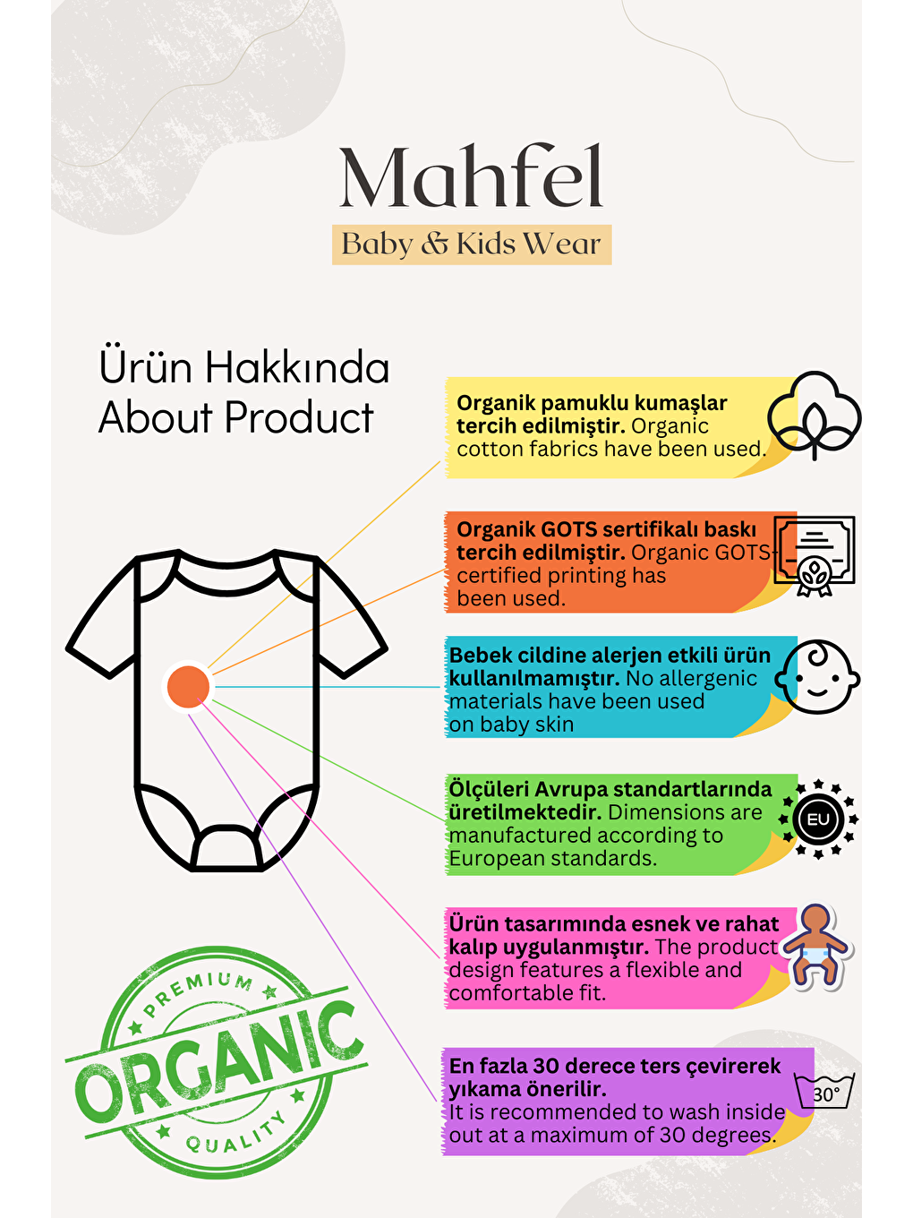 Mavi 4 lü  100 Pamuklu Organik  Çıtçıtlı Bebek Body Zıbın-2