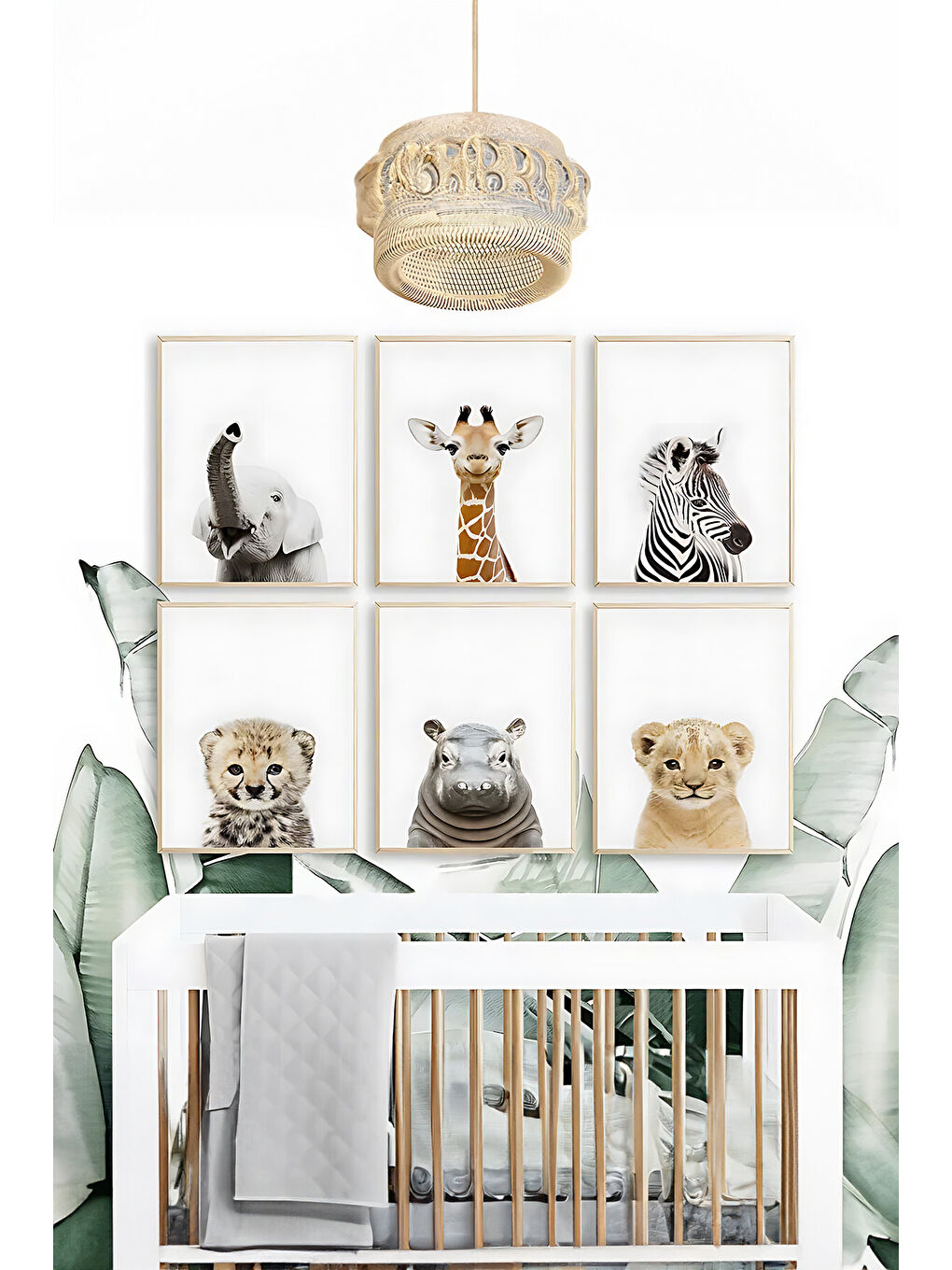 Beyaz 6 Parça Çerçeve Görünümlü Mdf Tablo Seti - ARTSYCLLCT8-1520