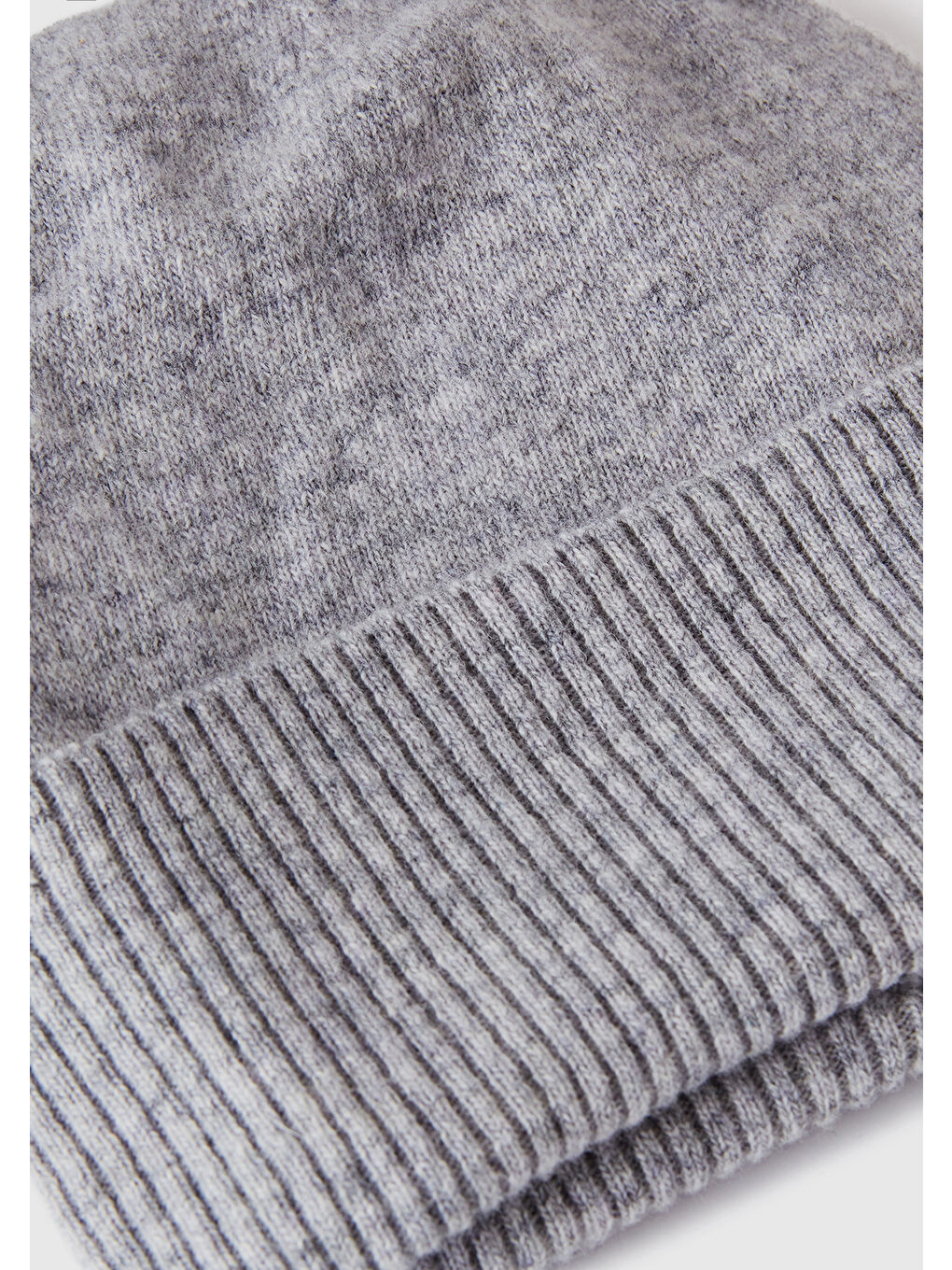 Kadın Gri Melanj %100 Merino Bere-2