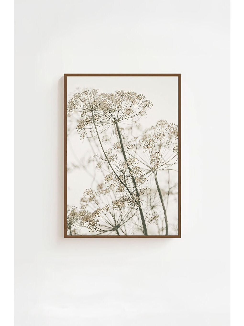 Beyaz Tek Parça Kahverengi Gerçek Ahşap Çerçeveli Tablo Seti - Model 22 - ERSYKHVCRV22-2030-1