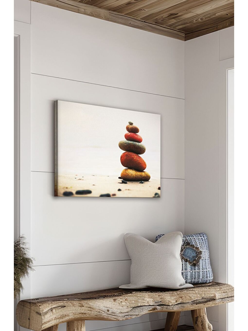 Beyaz Dekoratif Kanvas Tablo - FDC207 - ERSYFDC207-5070