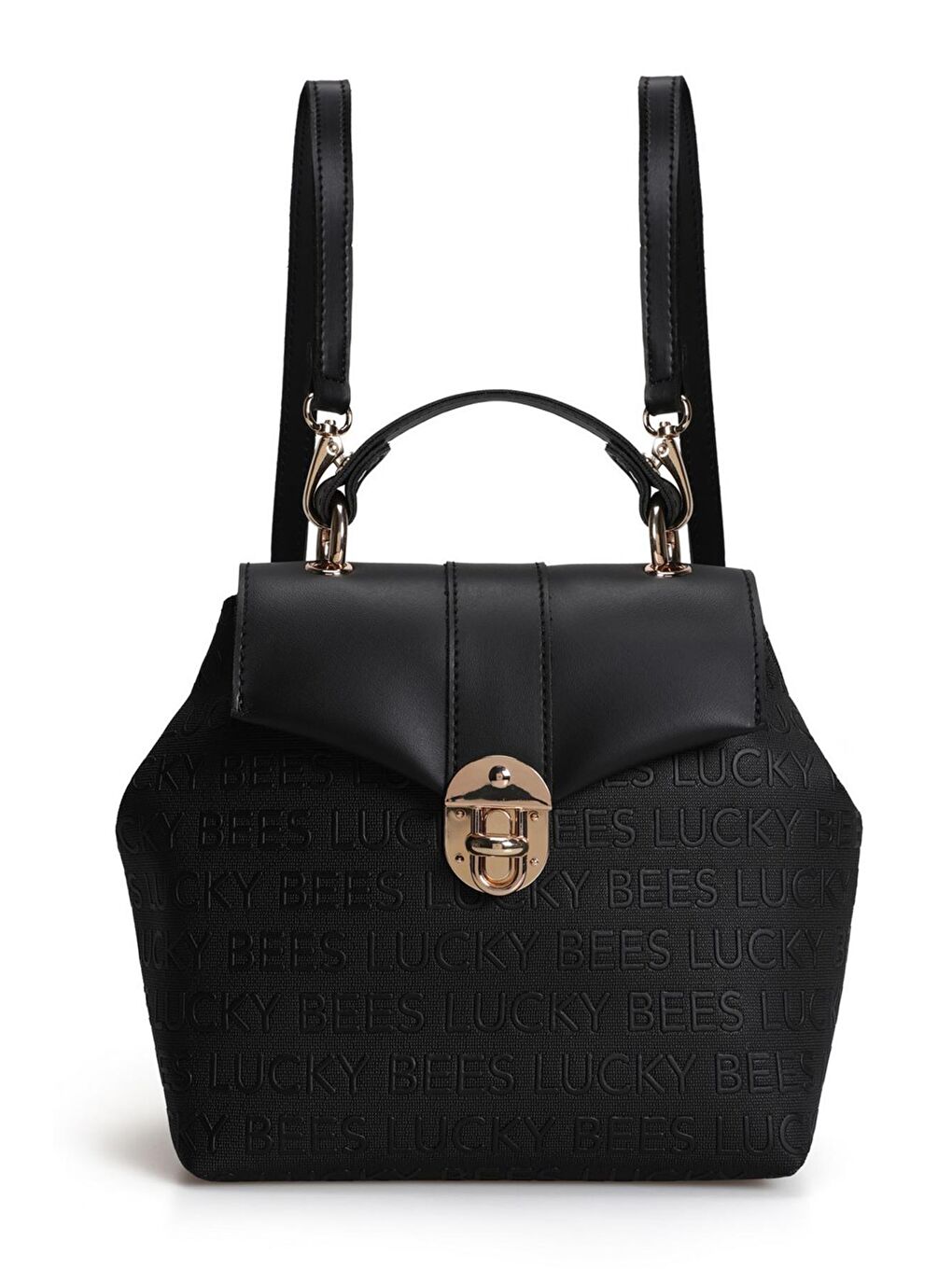 Siyah Desenli Kadın Sırt Çantası-1