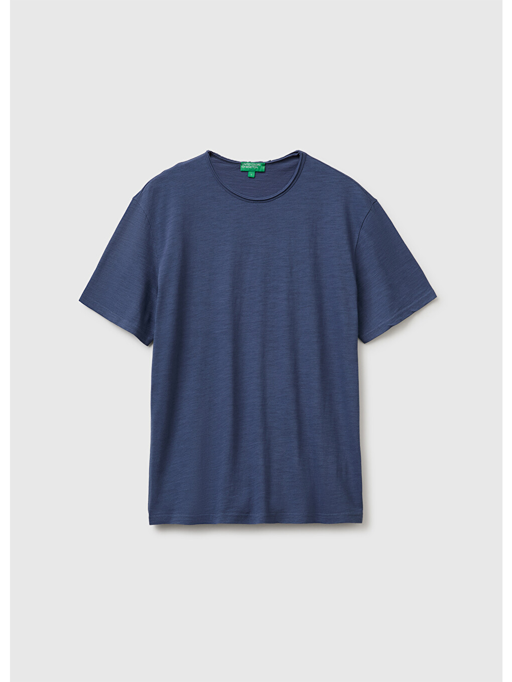 Turkuaz Erkek Havacı Mavi %100 Pamuk Regular Fit Bisiklet Yaka T-shirt