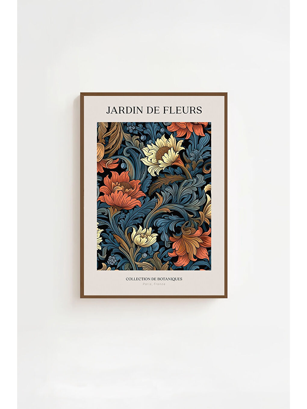 Beyaz Tek Parça Kahverengi Gerçek Ahşap Çerçeveli Tablo Seti - Model 10 - ERSYKHVCRV10-3348-1