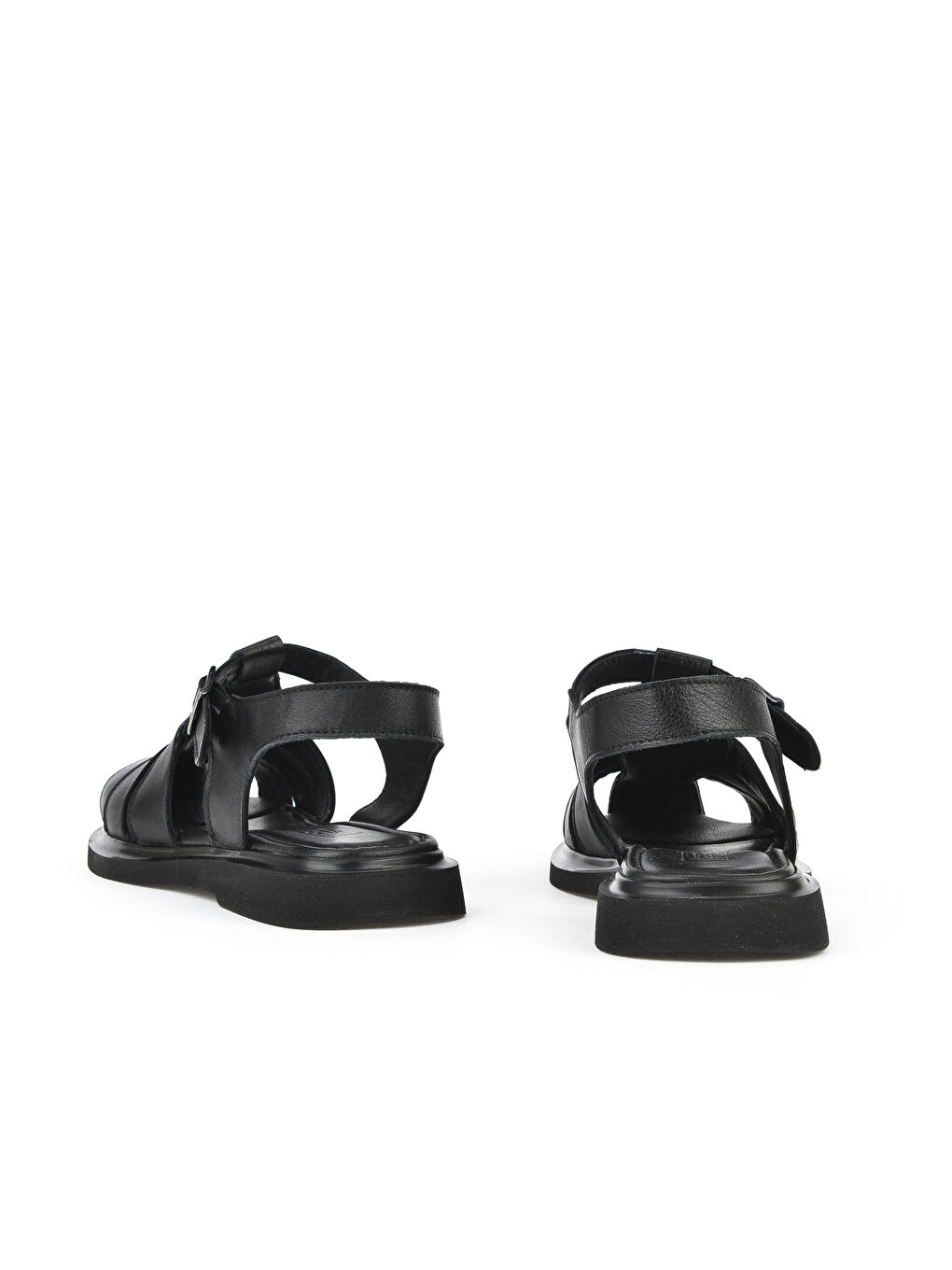 Kadın Hakiki Deri Sandalet 1511047Z600 Siyah-2