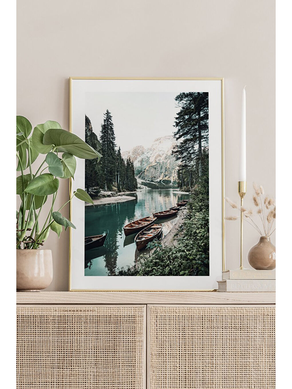 Beyaz Tek Parça Çerçeve Görünümlü Mdf Tablo - TEKHAMMDF117