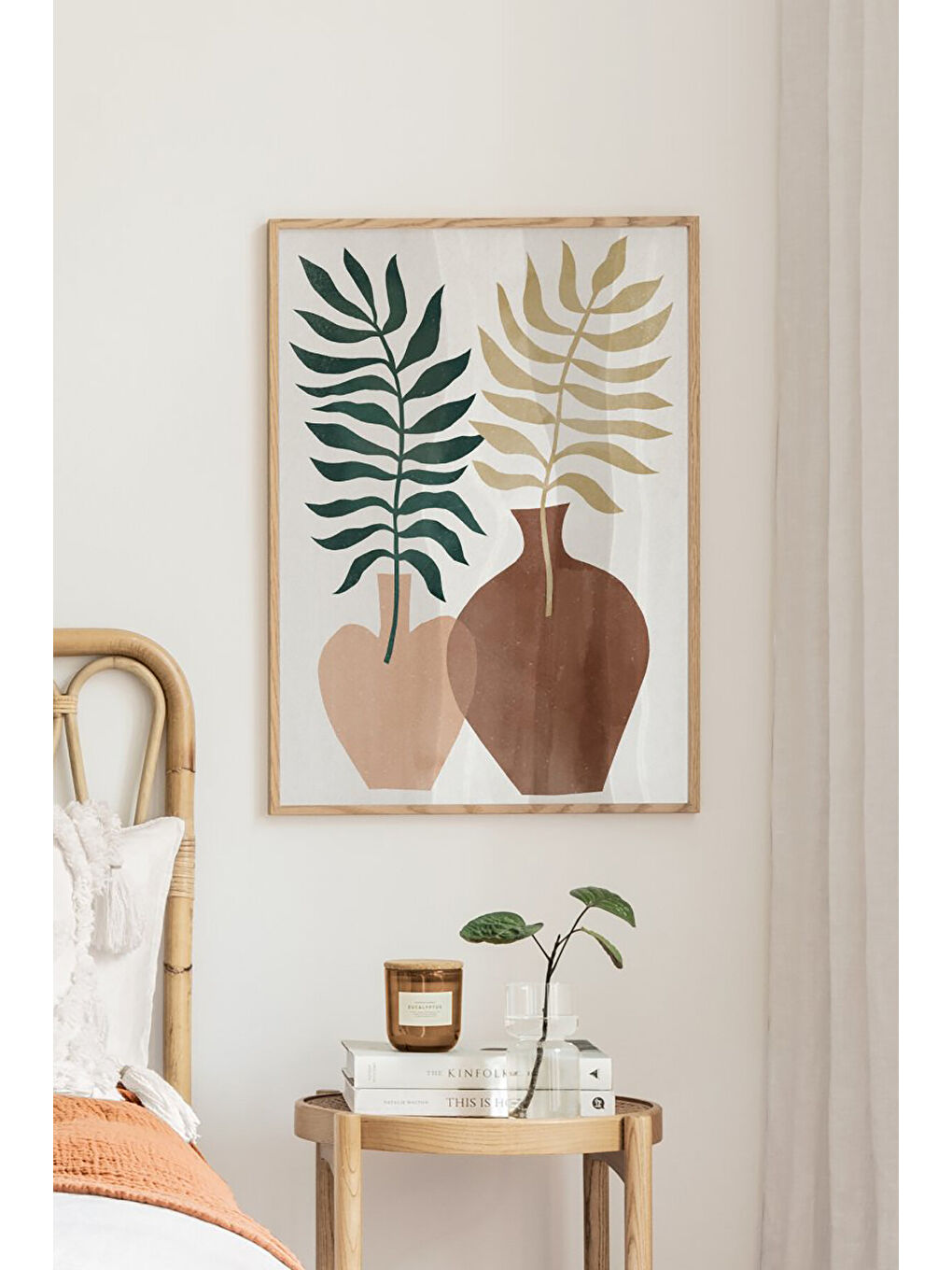 Beyaz Tek Parça Çerçeve Görünümlü Mdf Tablo - TEKHAMMDF51