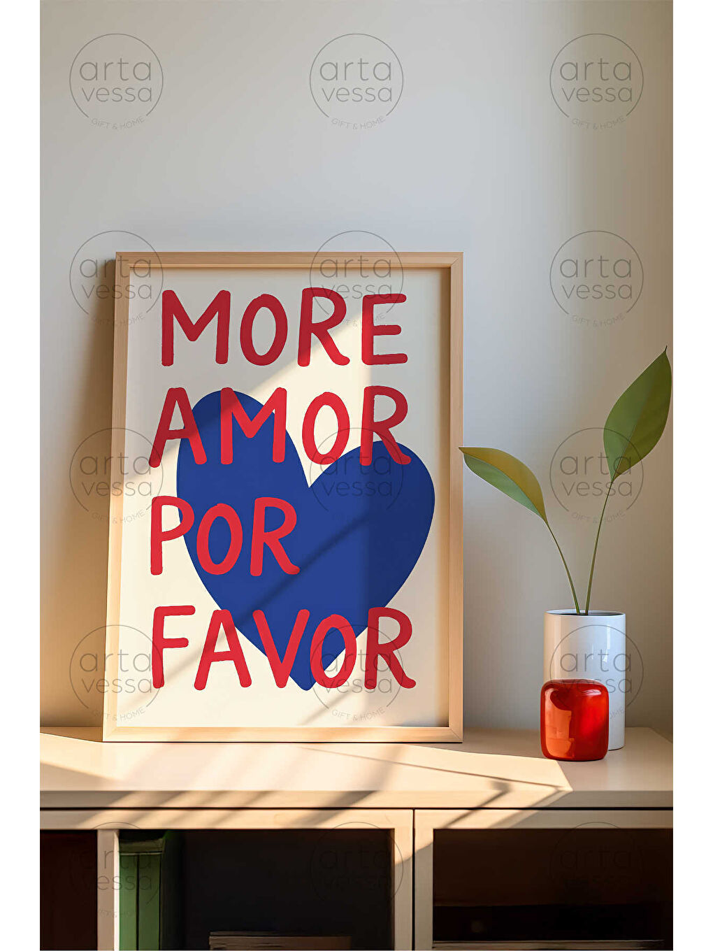 Beyaz Tek Parça Ham Renk Gerçek Ahşap Çerçeveli Tablo - TEKARTCRVMDF-6 - TEKARTCRVMDF6-5070