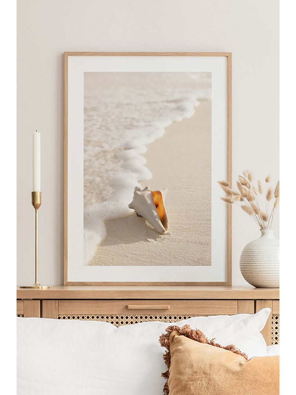 Beyaz Tek Parça Çerçeve Görünümlü Mdf Tablo - TEKHAMMDF128