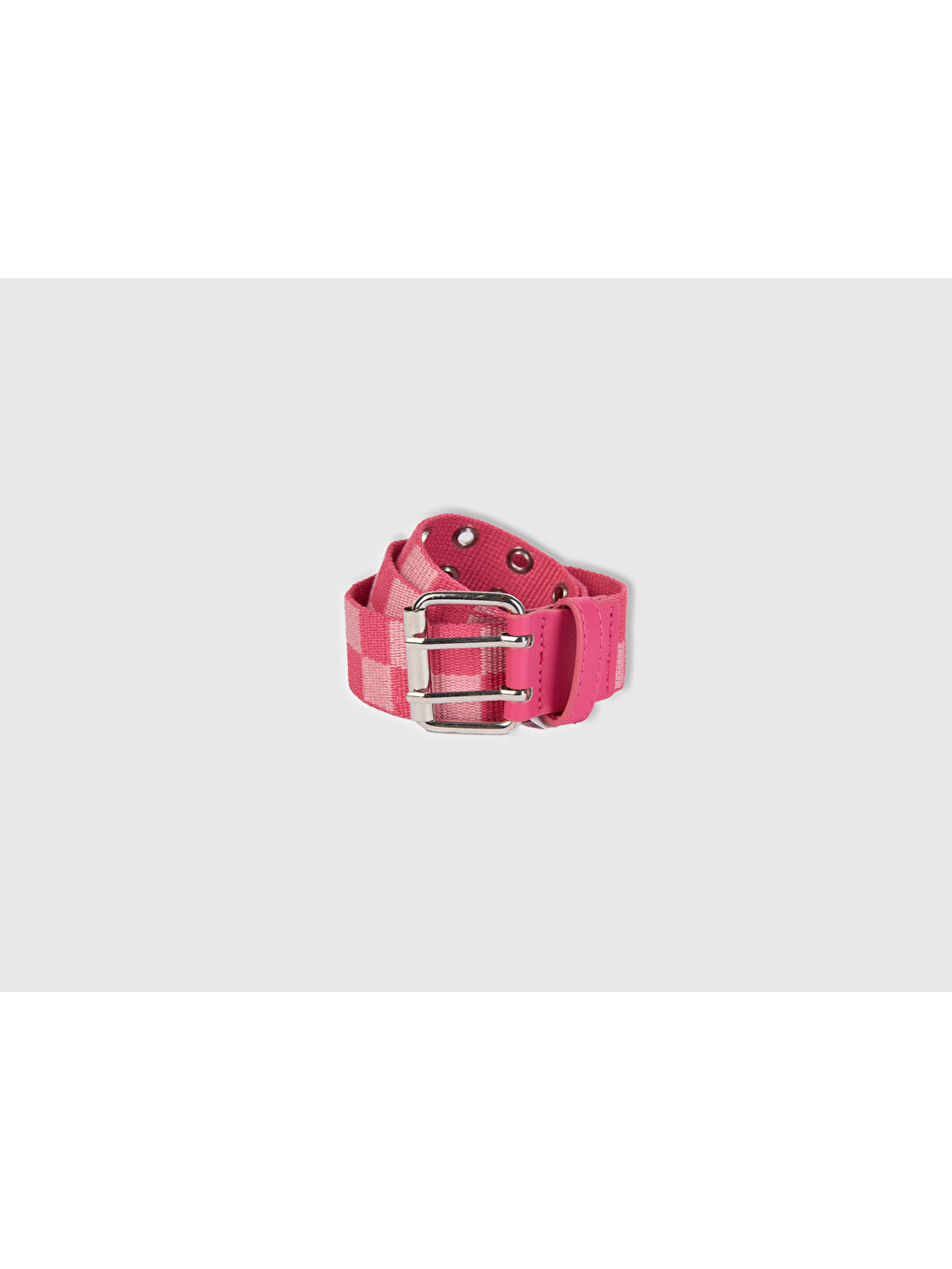 United Colors Of Benetton Kız Çocuk Pembe Dama Desenli Kemer