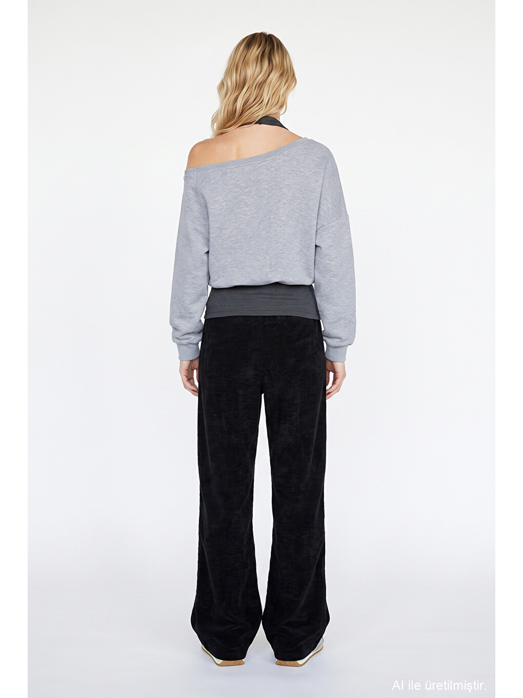 Halter Garnili Baskılı Sweatshirt Grimelanj-1