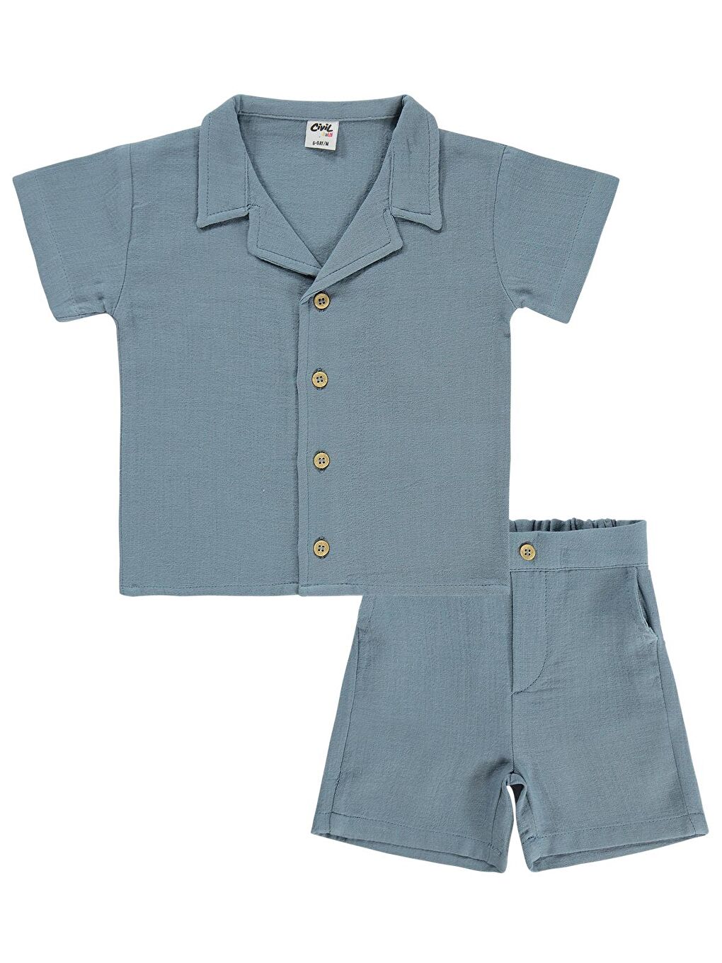 İndigo Baby Müslin 6-18 Ay Takım - Mavi-3
