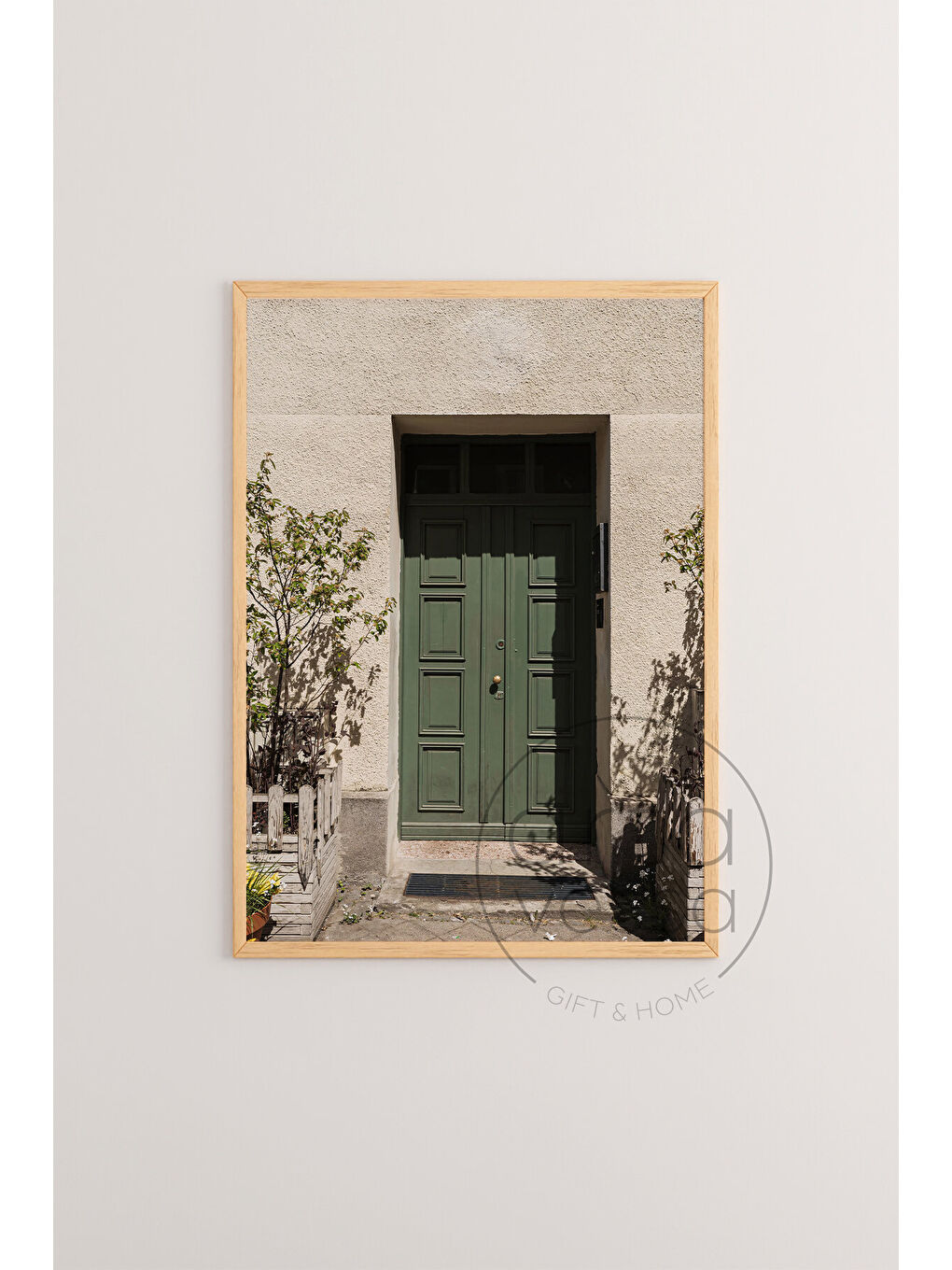 Beyaz 3 Parça Ham Renk Gerçek Ahşap Çerçeveli Tablo Seti - Model 18 - 33 x 48-2