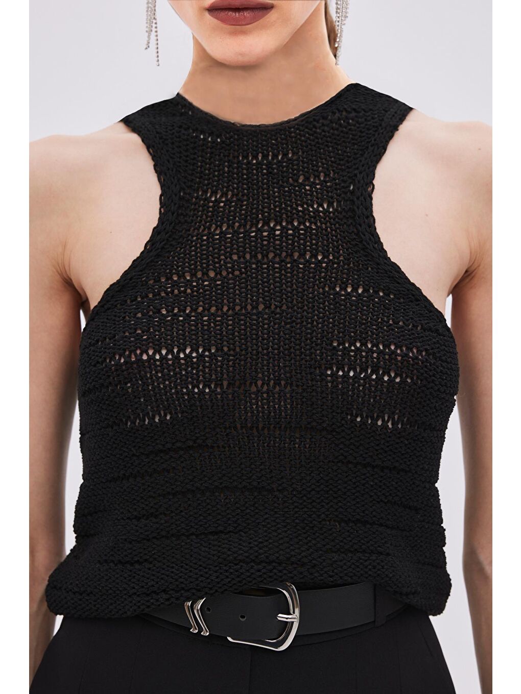 Siyah Halter Kol Atlet-1