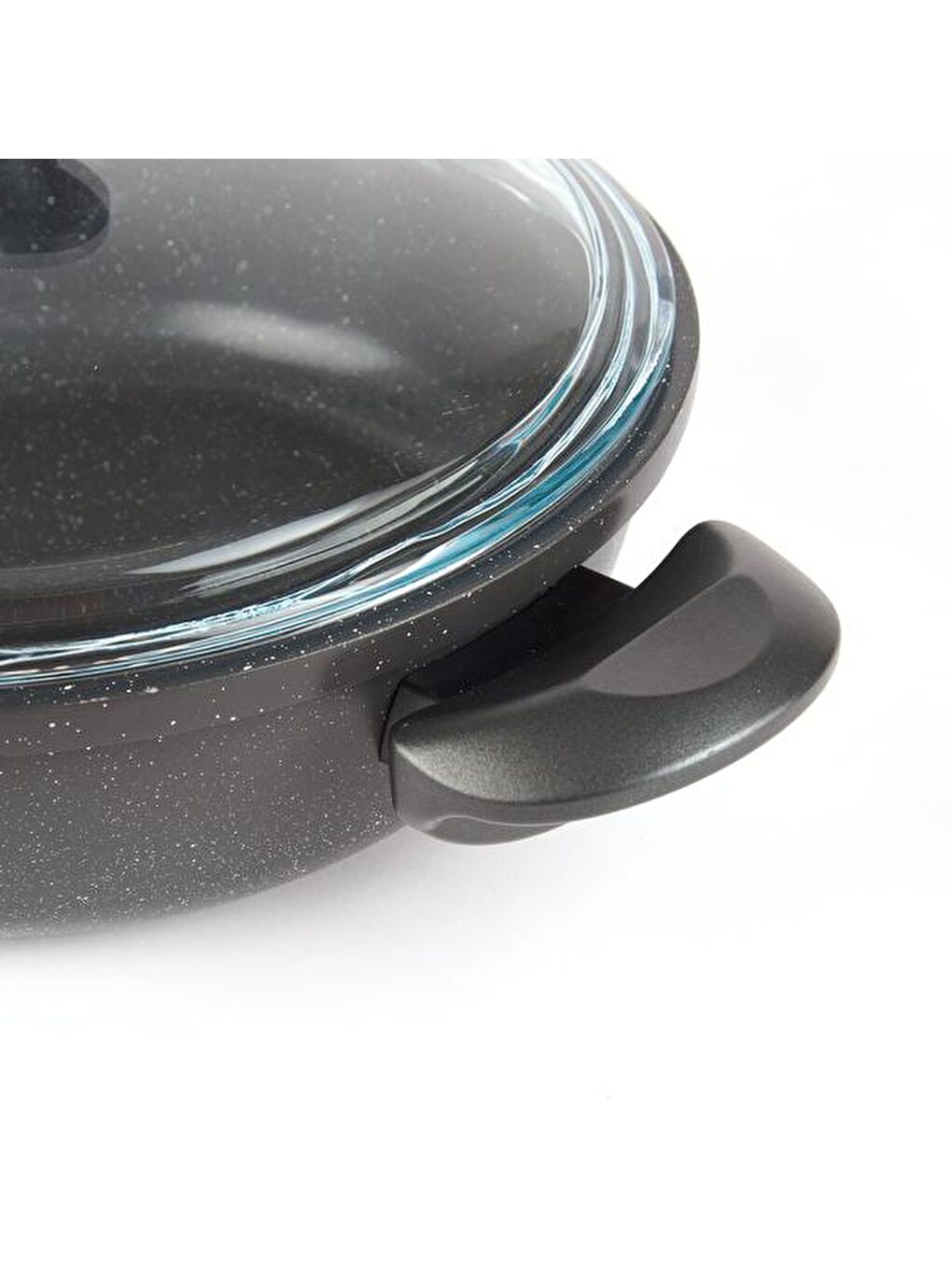 3 Parça Granit Tencere Tava Seti - Antrasit / Siyah - 26 cm-6