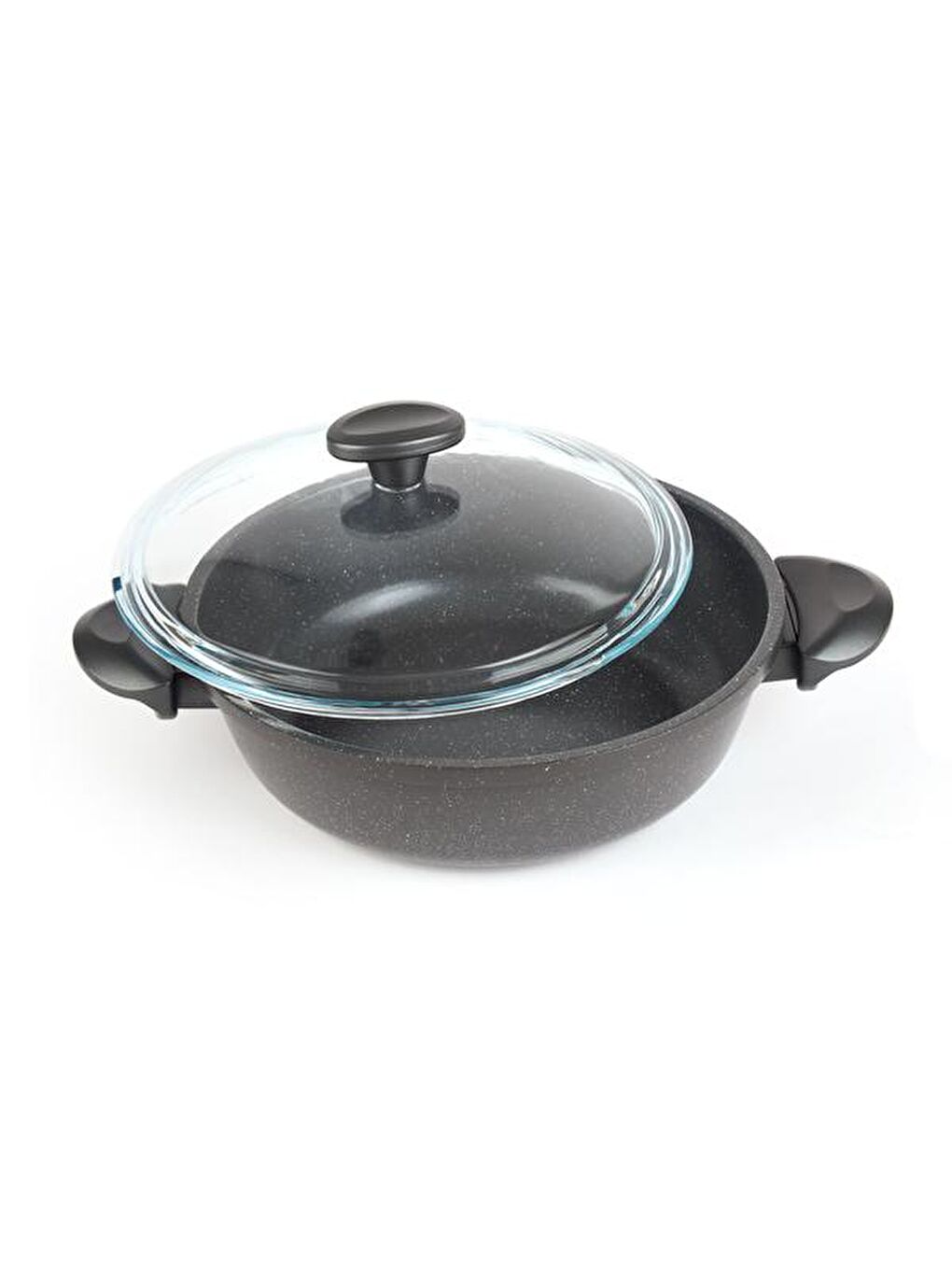 3 Parça Granit Tencere Tava Seti - Antrasit / Siyah - 26 cm-8