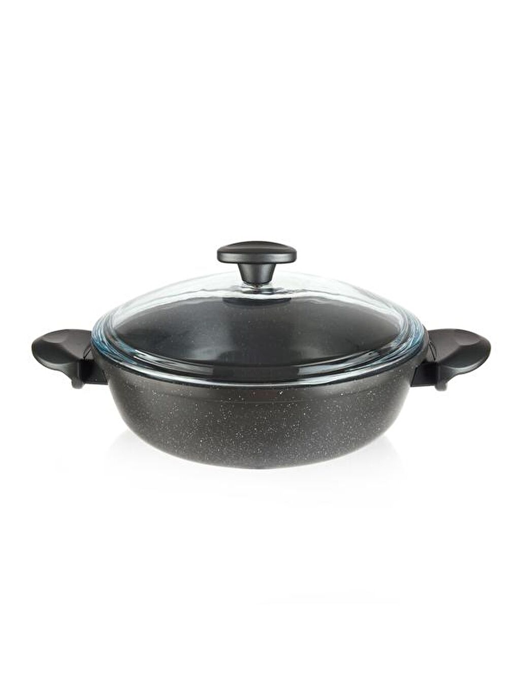 3 Parça Granit Tencere Tava Seti - Antrasit / Siyah - 26 cm-10