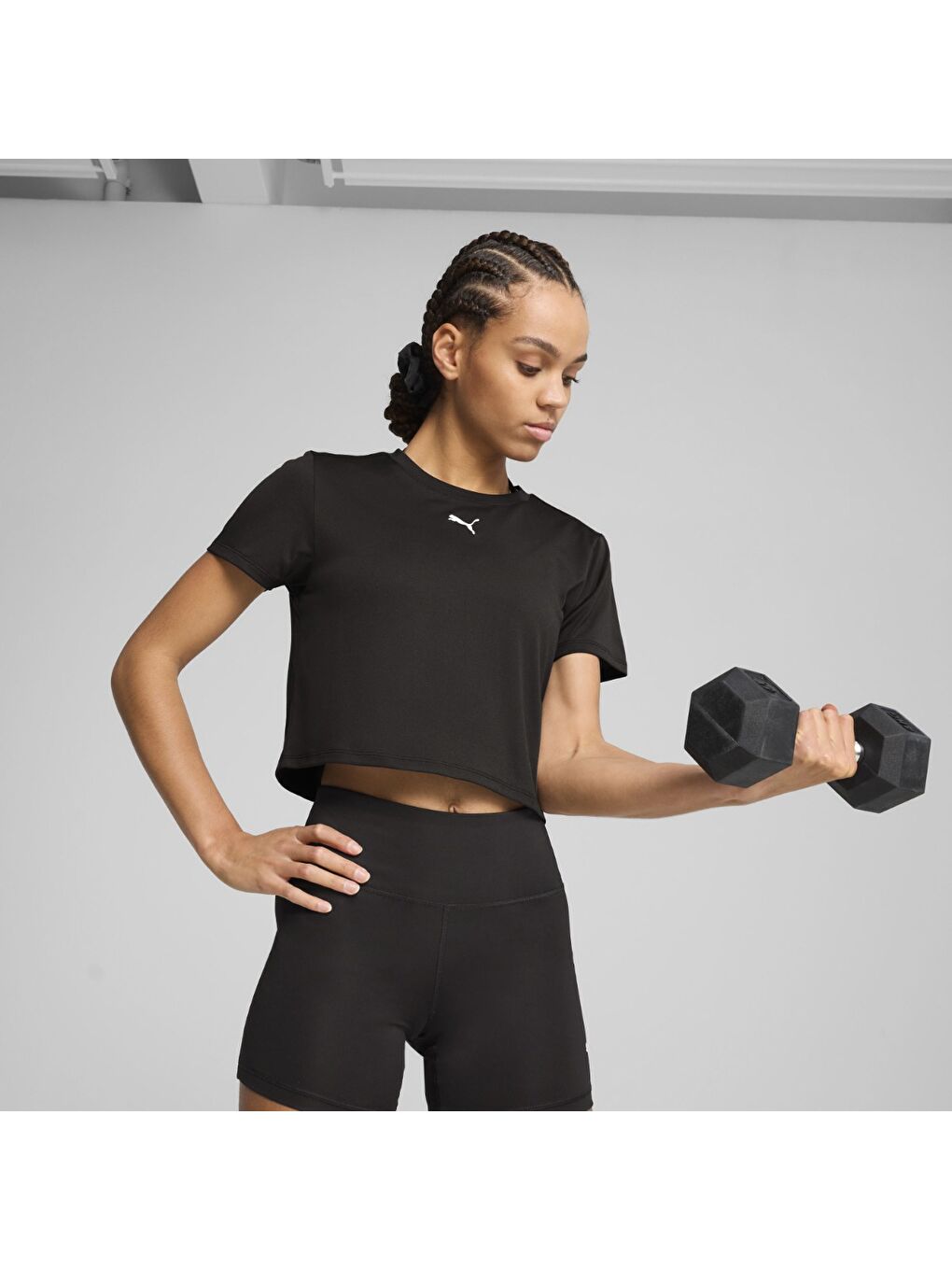 Tad Essentials Baby Kadın Siyah Yuvarlak Yaka Tişört