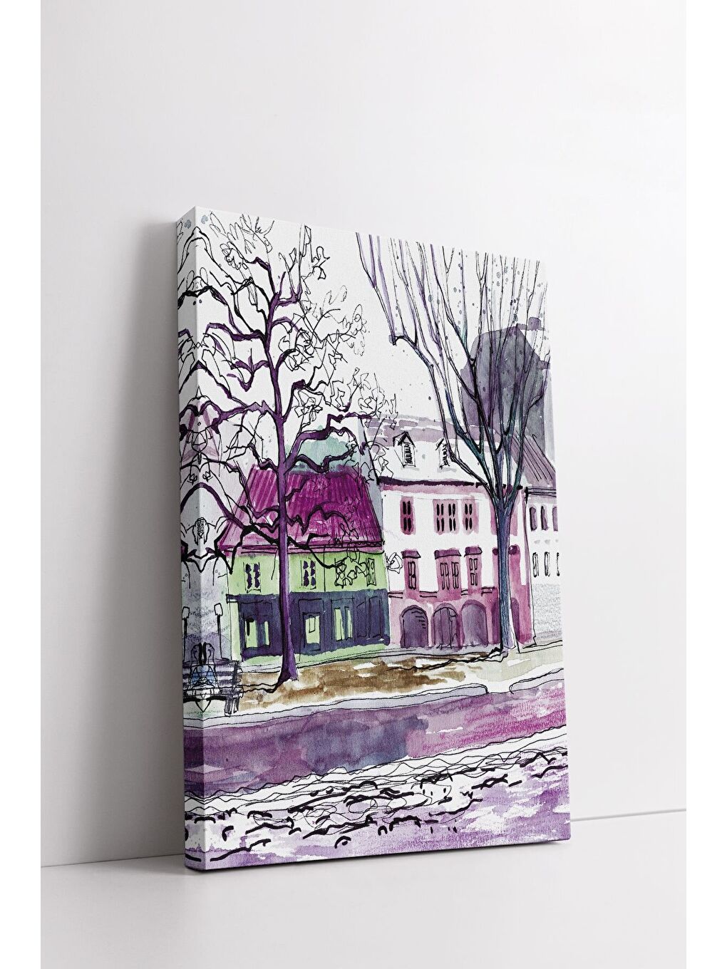 Beyaz Dekoratif Kanvas Tablo - FDC261 - ERSYFDC261-4060-1