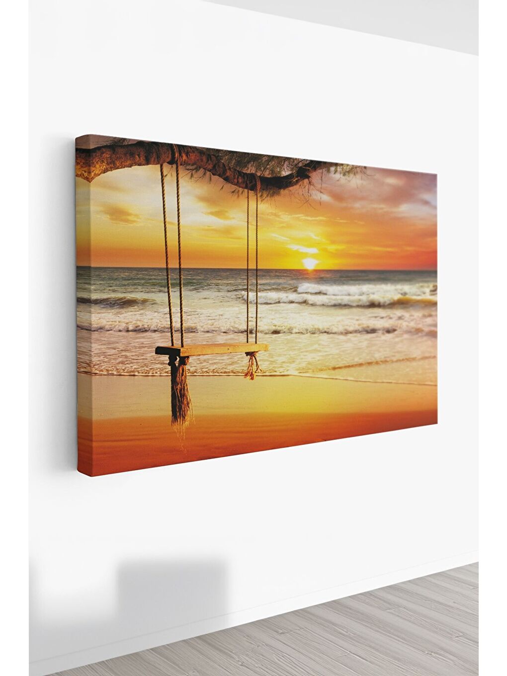 Beyaz Dekoratif Kanvas Tablo - FDC68 - ERSYFDC68-5070-1