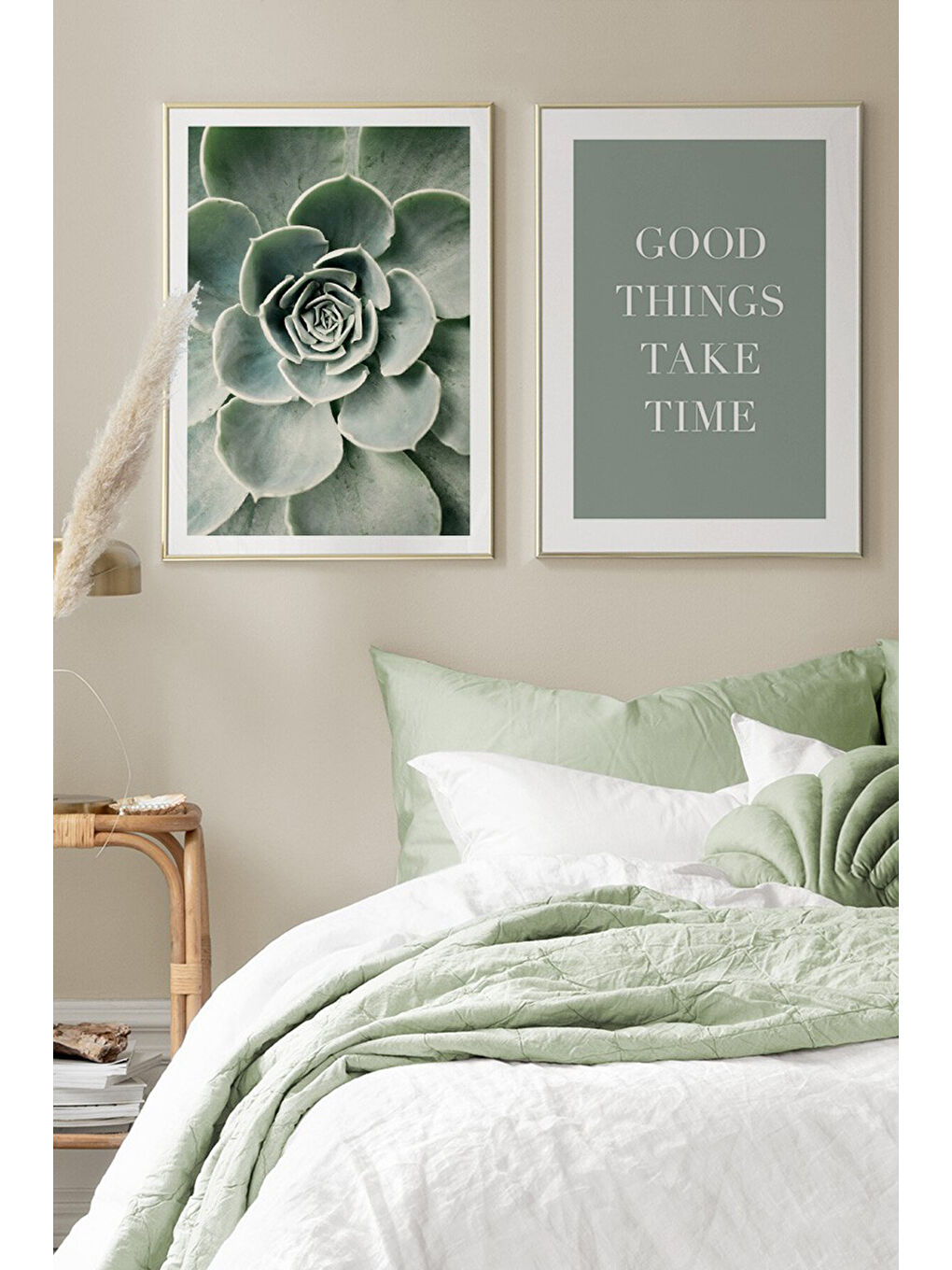 Beyaz 2 Parça Ahşap Çerçeve Görünümlü Mdf Tablo Seti 20x30 Cm - Model 18 - ERSY2MDFMODEL18-2030