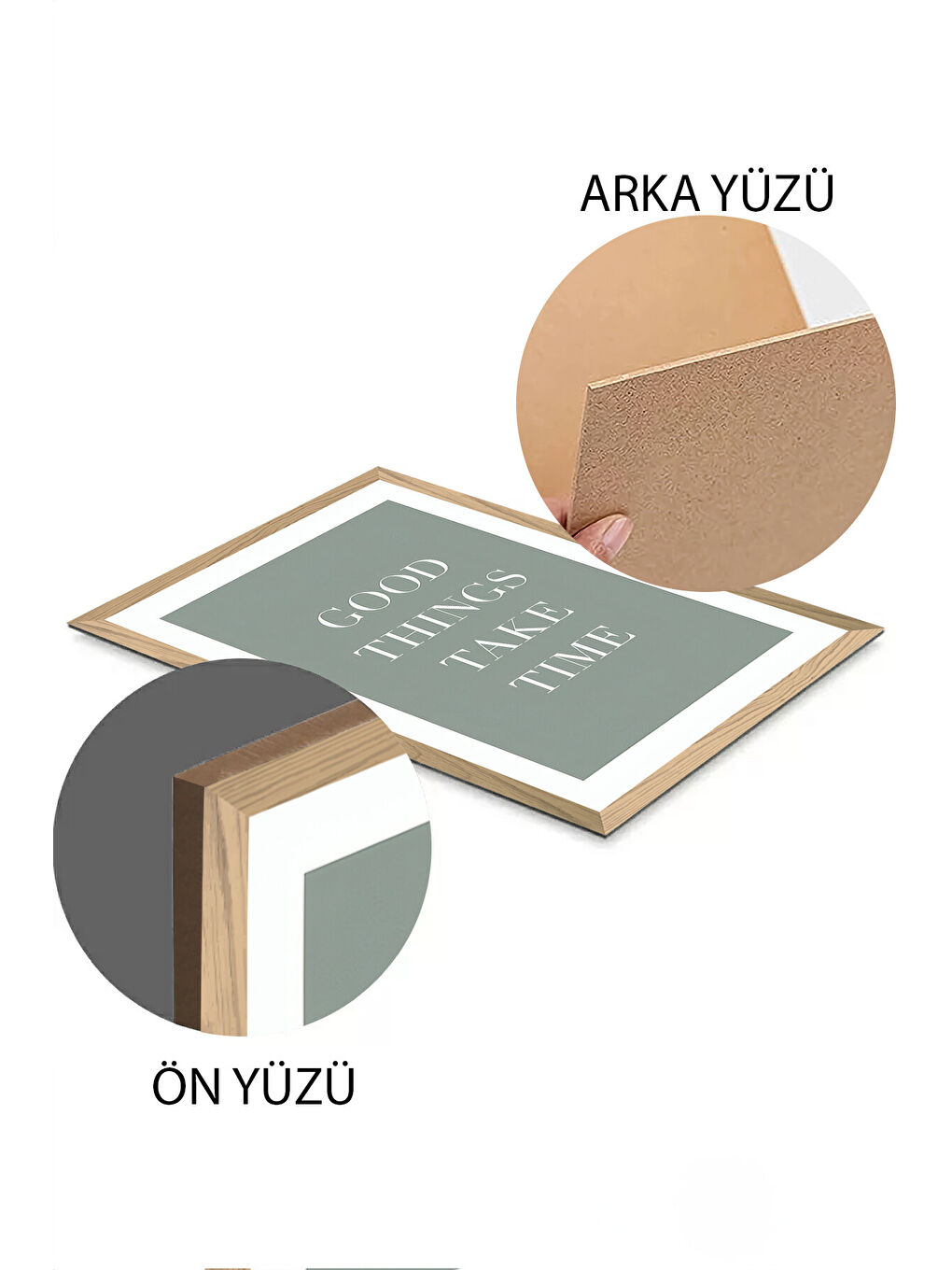 Beyaz 2 Parça Ahşap Çerçeve Görünümlü Mdf Tablo Seti 20x30 Cm - Model 18 - ERSY2MDFMODEL18-2030-2