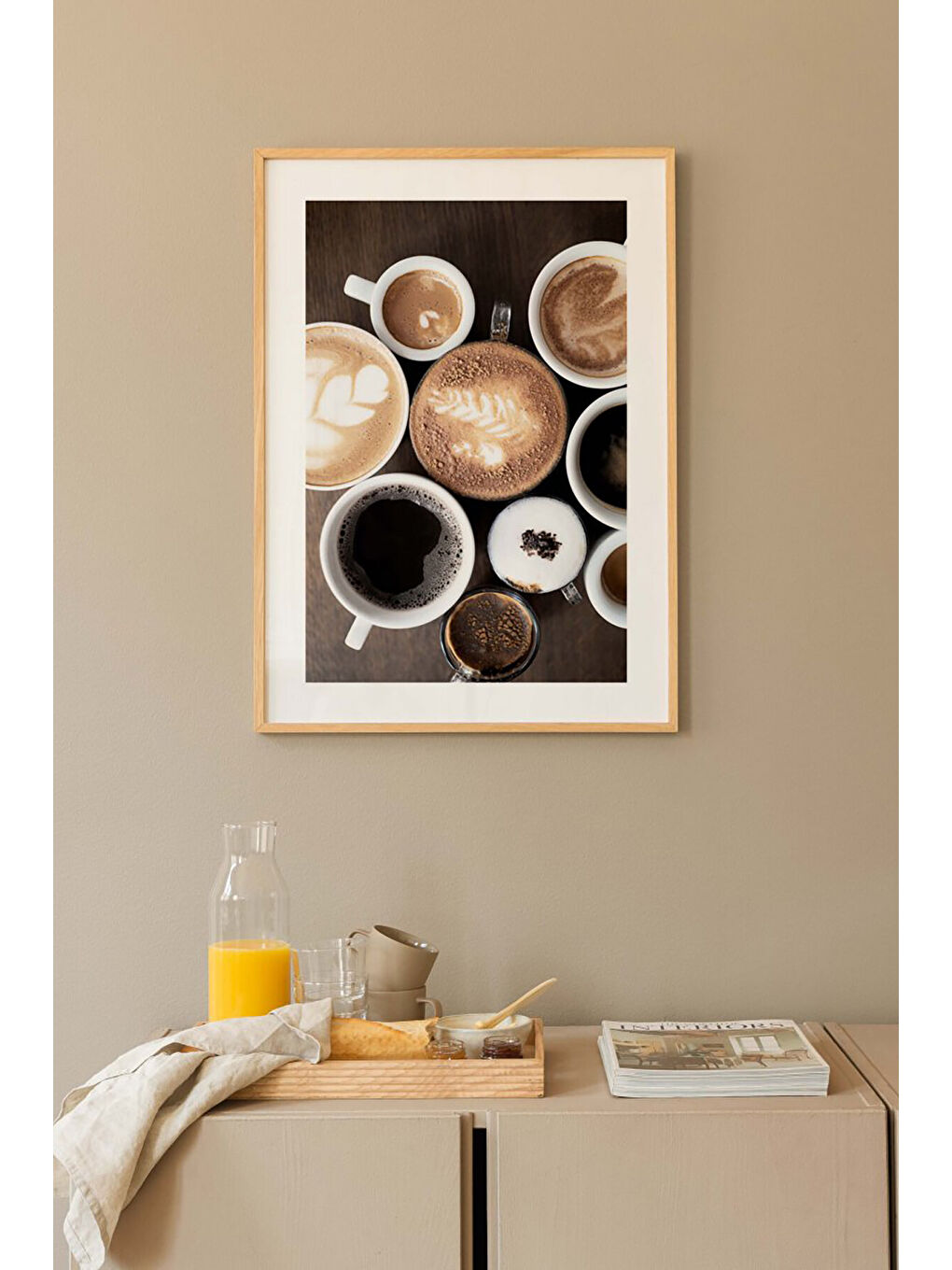 Beyaz Tek Parça Ahşap Çerçeveli Poster Tablo - TEKHAMCERCEVE94