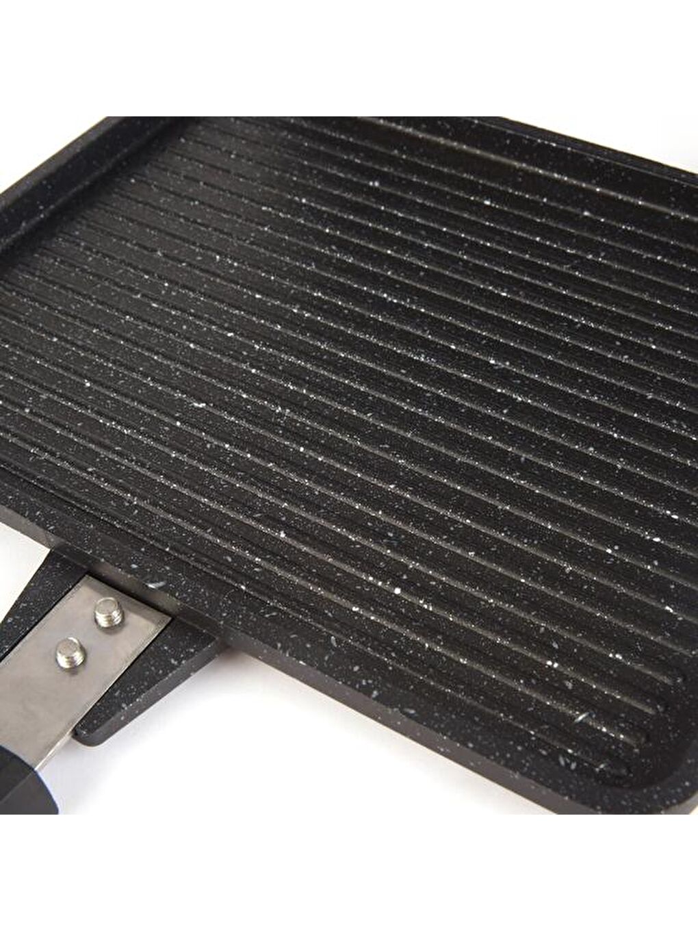 Granit Döküm Ocak Üstü El Tostu - Gri - 20 cm-4