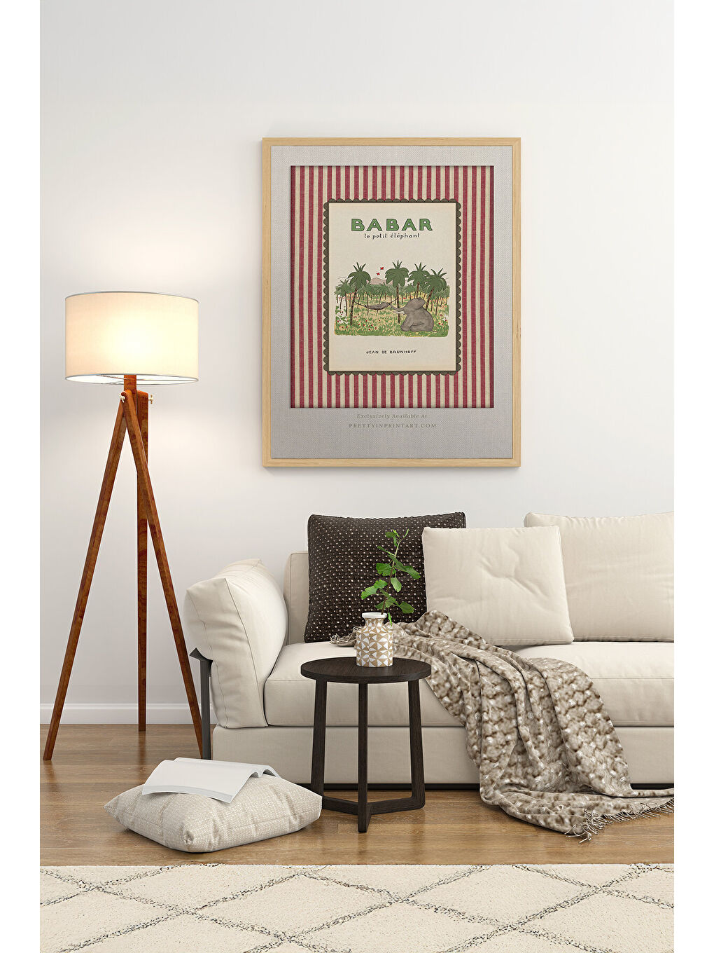 Beyaz Tek Parça Gerçek Ham Ahşap Çerçeveli Tablo - Model 25 - ARTSMDFTEK25-3348-1