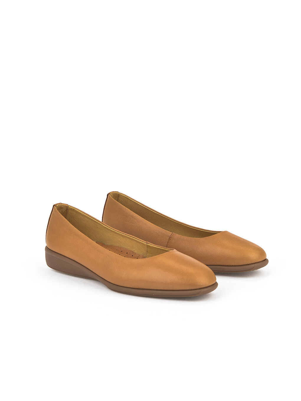 Kahverengi Kadın Hakiki Deri Konfor Babet 1511050Z2220 Taba-1