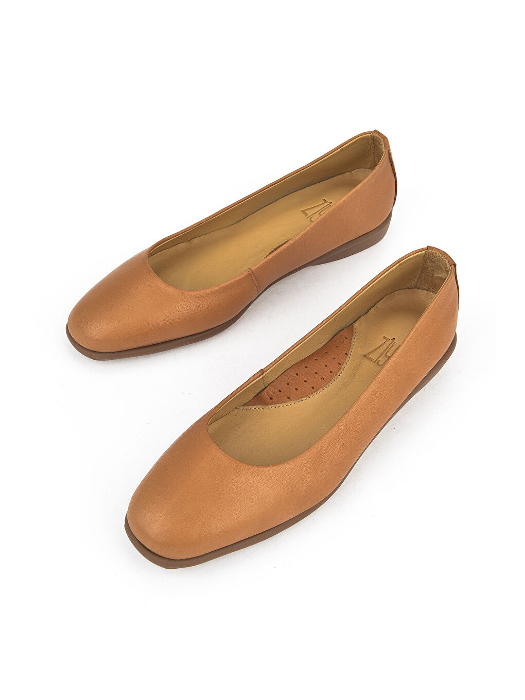 Kahverengi Kadın Hakiki Deri Konfor Babet 1511050Z2220 Taba-4