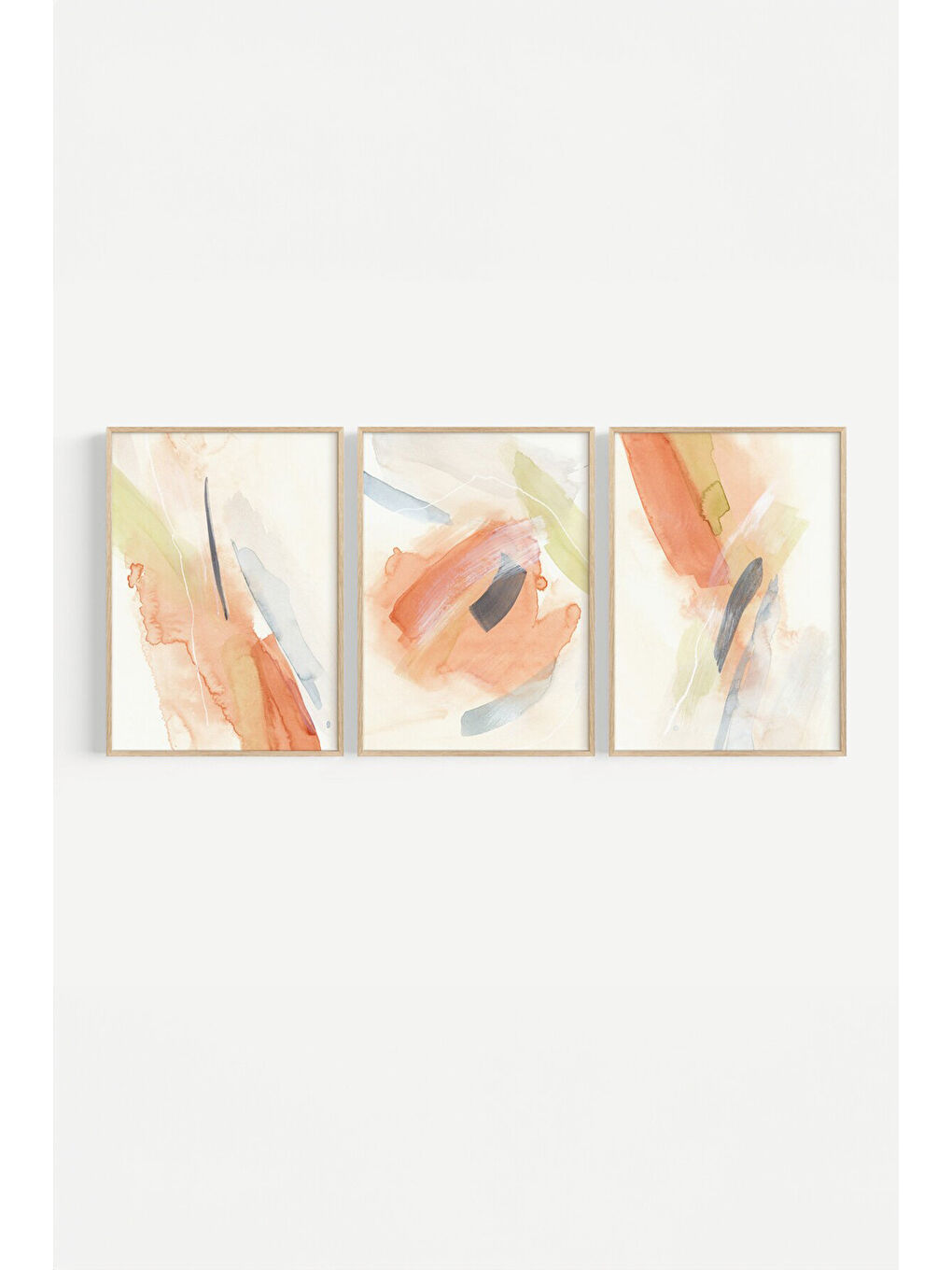 Beyaz 3 Parça Gerçek Ahşap Çerçeveli Tablo Seti - ARTSYCERCEVE9-1