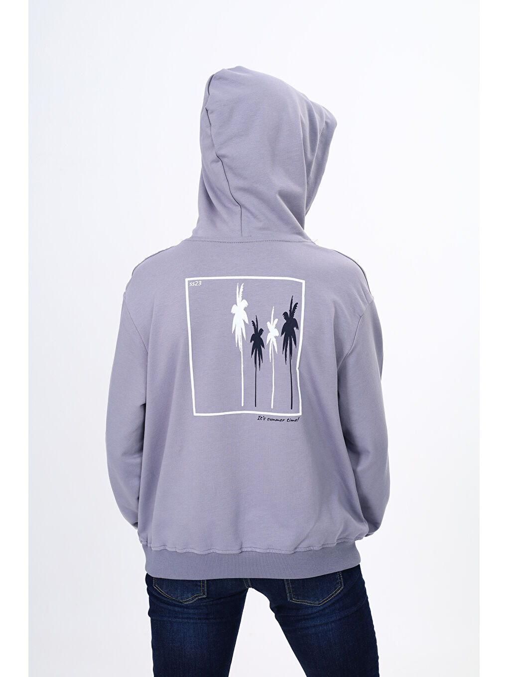 Gri Erkek Çocuk Baskılı Sweatshirt-4